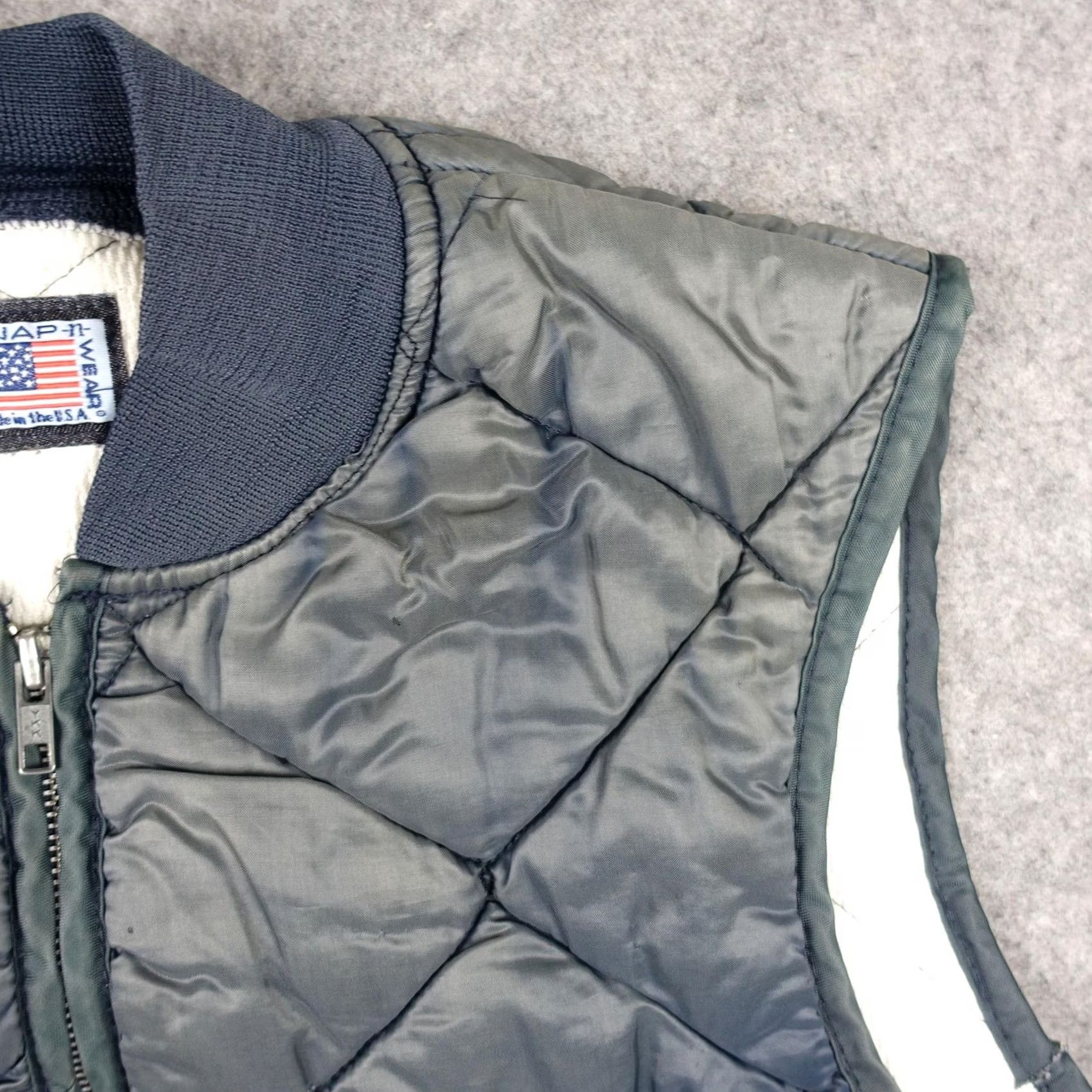 Vintage VINTAGE Snap-N-Wear Vest Mens XL Blue Quilted Nylon Full Zip Insulated Lined USA Size US XL / EU 56 / 4 - 3 Thumbnail