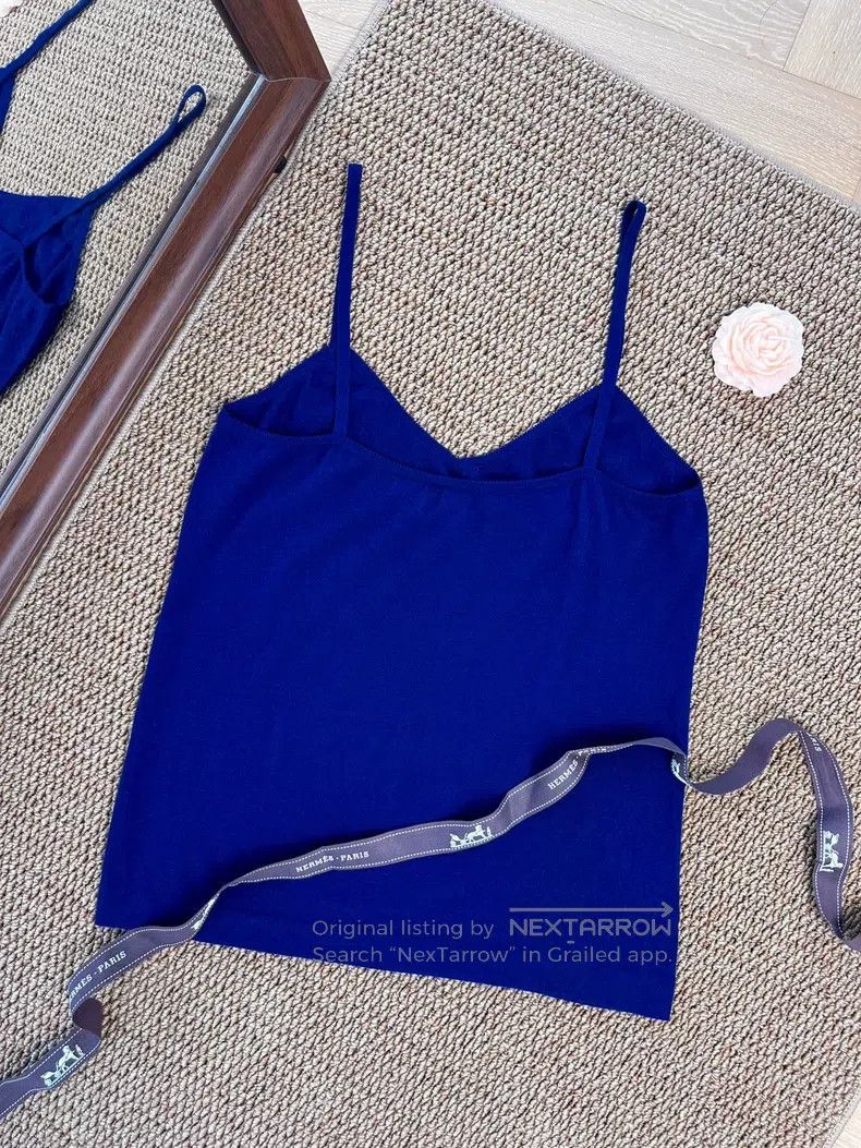 Hermes Hermes Wool Jersey Vest Top, Baby Blue Size M / US 6-8 / IT 42-44 - 2 Thumbnail