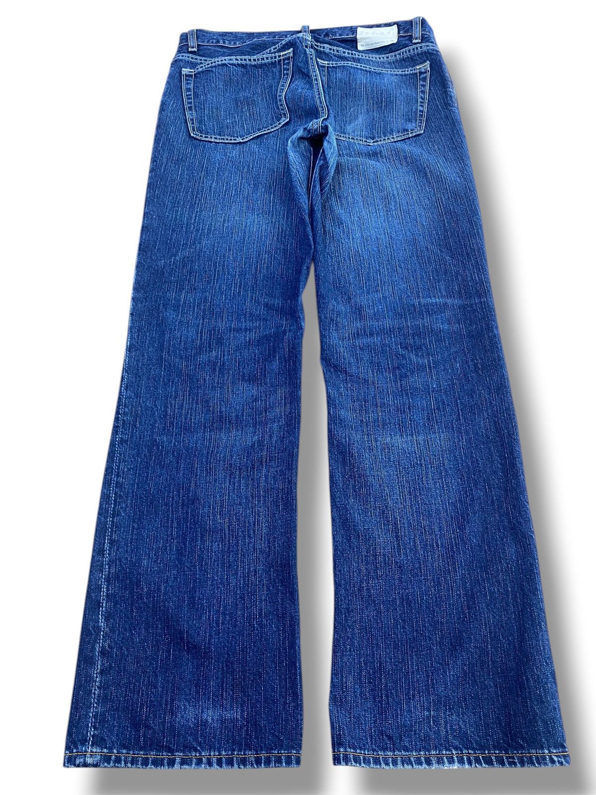 Gap GAP Whiskers Blue Wash Style Straight Cut Jeans Size US 32 / EU 48 - 3 Thumbnail