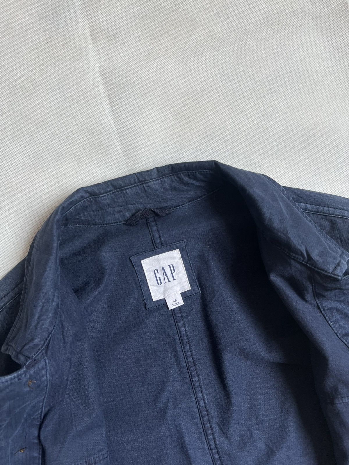 Gap Gap Double Pocket Hickory Stripe Button Up Military Style Size US XS / EU 42 / 0 - 7 Thumbnail