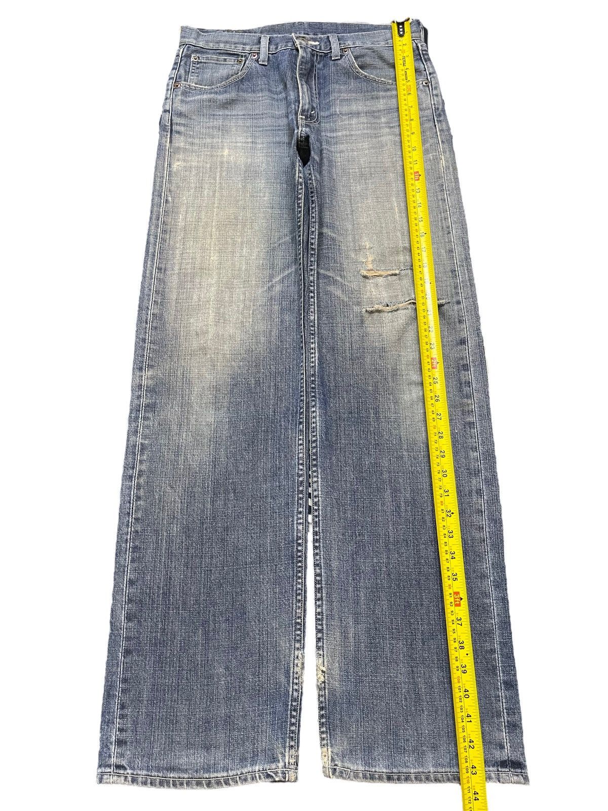 Levi's Vintage Levis 503 Blue Faded Wash Distress Style Loose Jeans Size US 31 - 14 Thumbnail