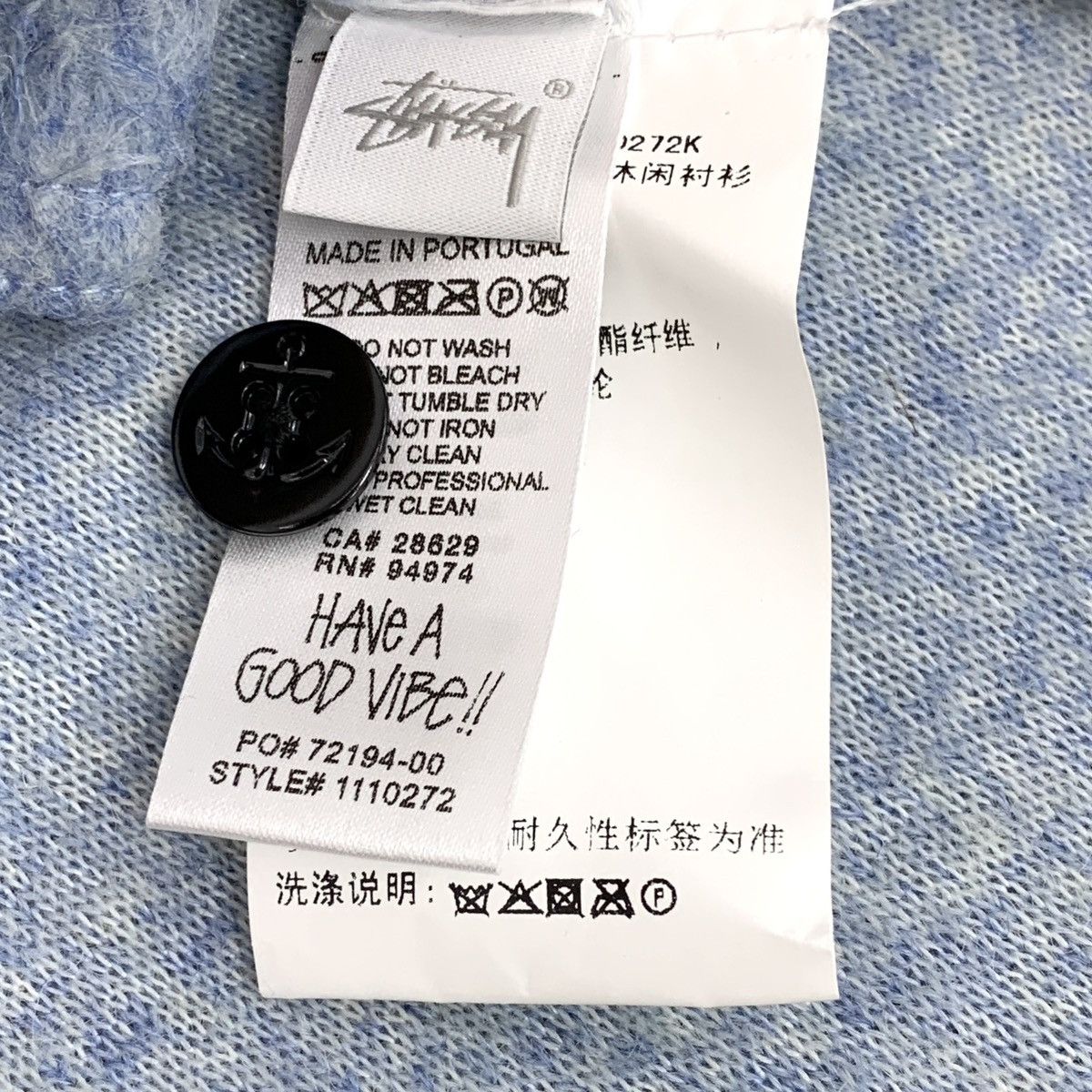 Stussy Stussy Sky Blue Collared Long Sleeve Knit Shirt K26WX Size US M / EU 48-50 / 2 - 5 Thumbnail