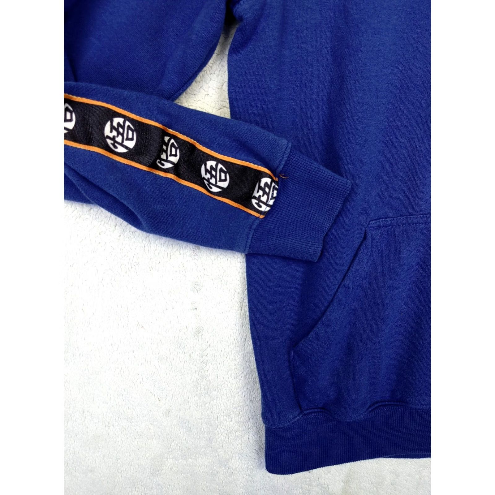 KangaROOS Dragonball Z Mens M Blue Hoodie Kangaroo Pullover Fleece Arm Stripe Drawstring Size US M / EU 48-50 / 2 - 3 Thumbnail