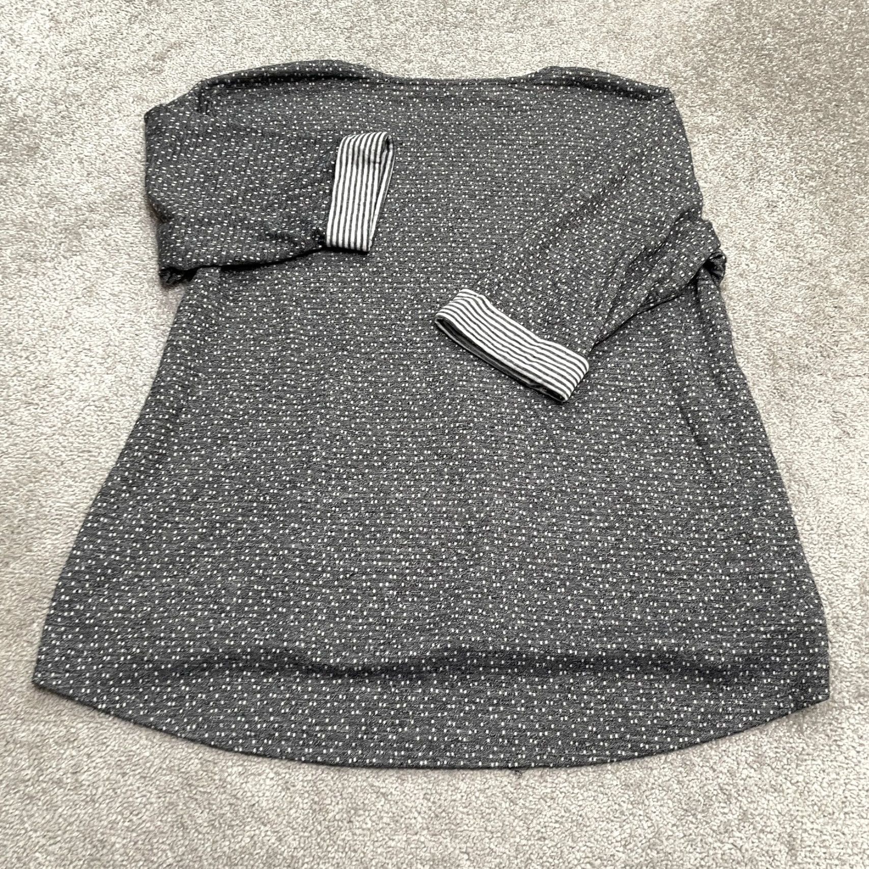Vintage Rose + Olive Knit Tunic Blouse 1X Plus Rolled Sleeve Casual Top Womens Size XL / US 12-14 / IT 48-50 - 2 Thumbnail