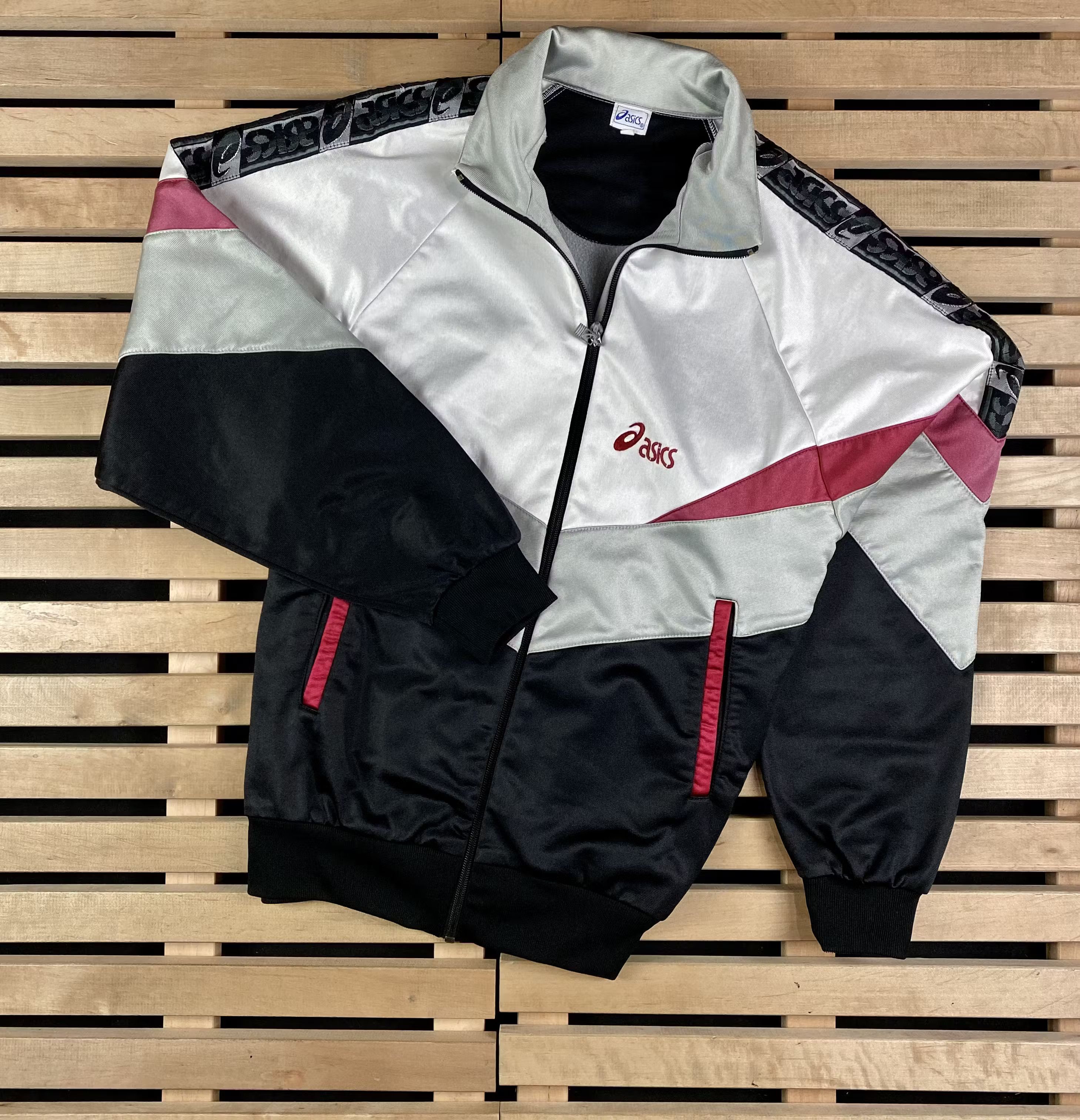 Asics × Vintage Mens Bomber Jacket Asics Vintage Size 48 Size US M / EU 48-50 / 2 - 1 Thumbnail
