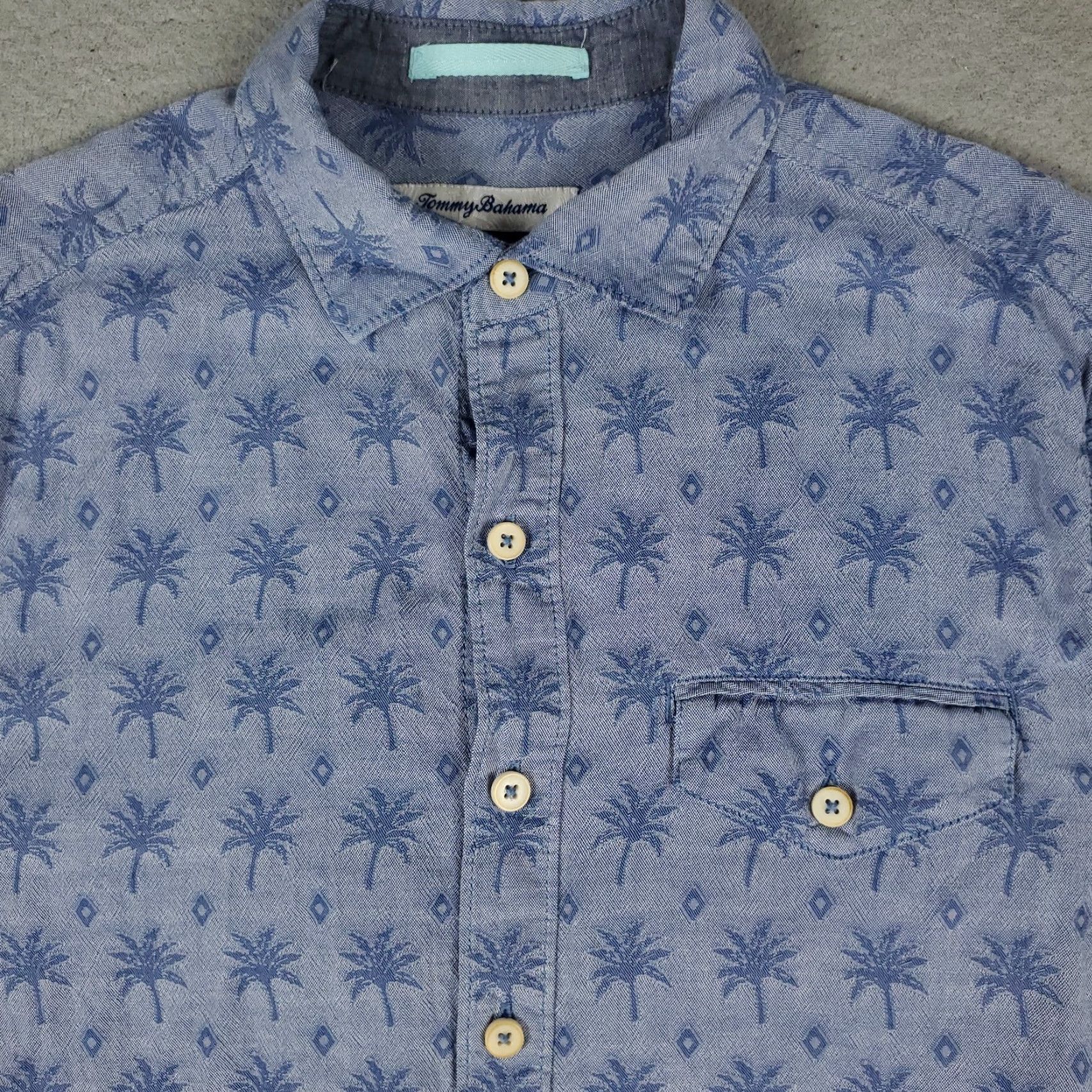 Tommy Bahama Tommy Bahama Shirt Mens Size Small Blue Cotton Lyocell Button Up Short Sleeve Size US S / EU 44-46 / 1 - 2 Thumbnail