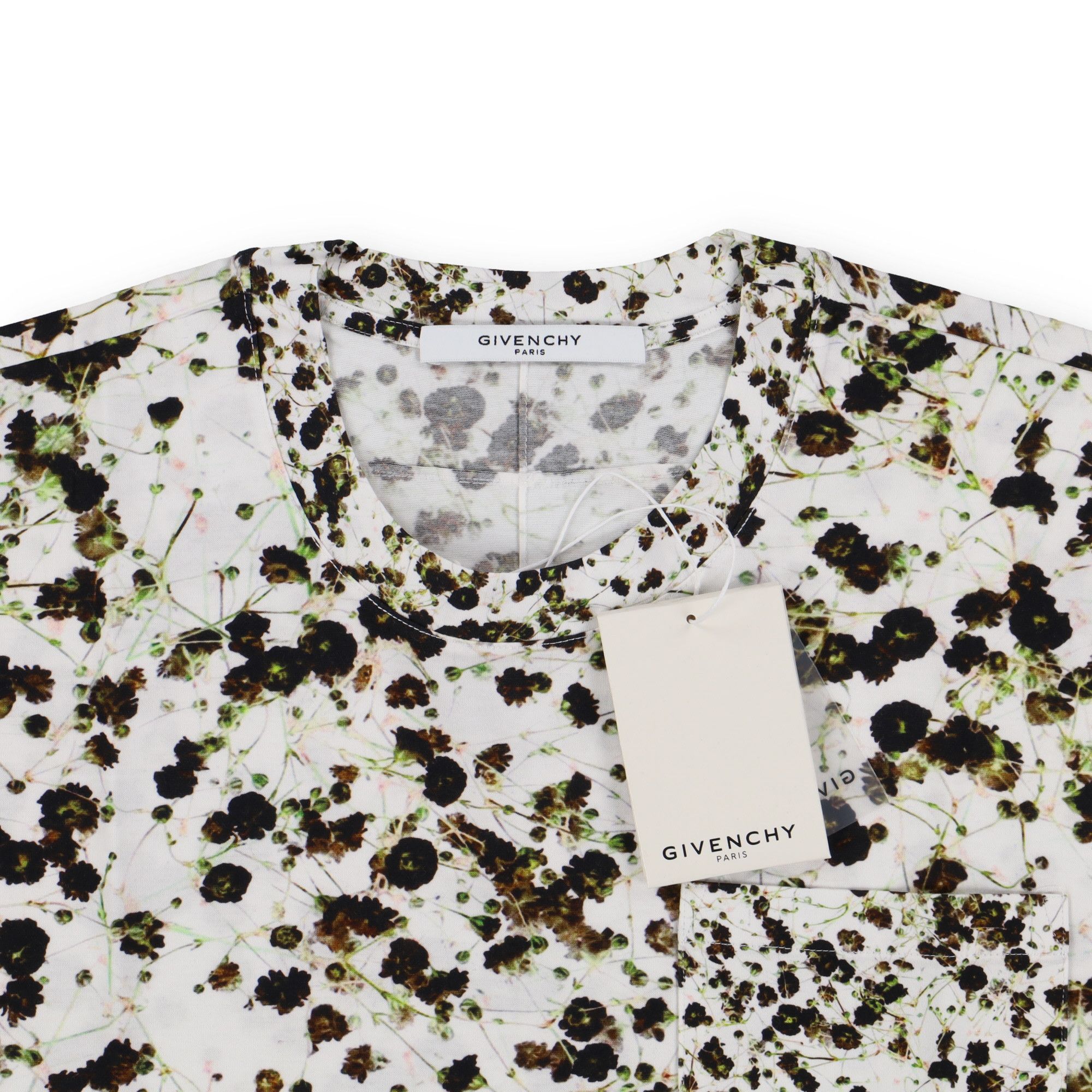 Givenchy White Baby's Breath Oversized Pocket T-Shirt Size US L / EU 52-54 / 3 - 2 Thumbnail