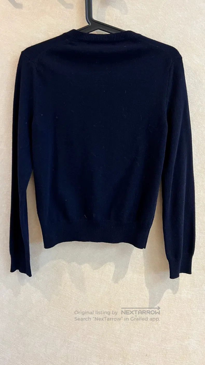 Comme des Garcons Comme Des Garcons Navy Blue Golden Heart Heart Wool Cardig Size S / US 4 / IT 40 - 2 Thumbnail