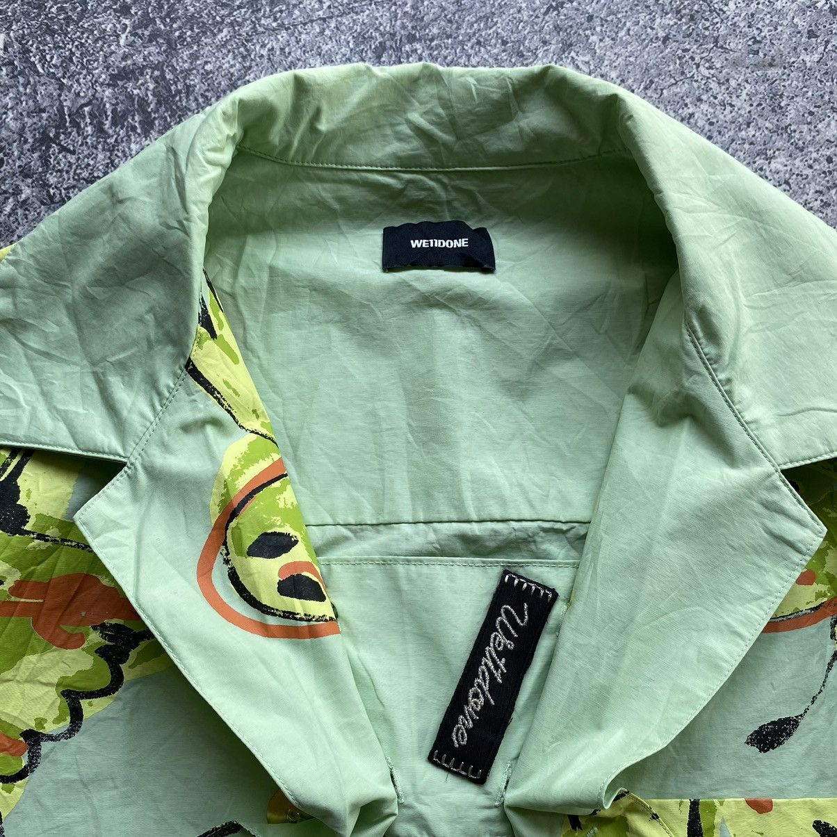 WE11DONE WE11DONE Mint Scribble Butterfly Short Sleeve Shirt Size US S / EU 44-46 / 1 - 5 Thumbnail