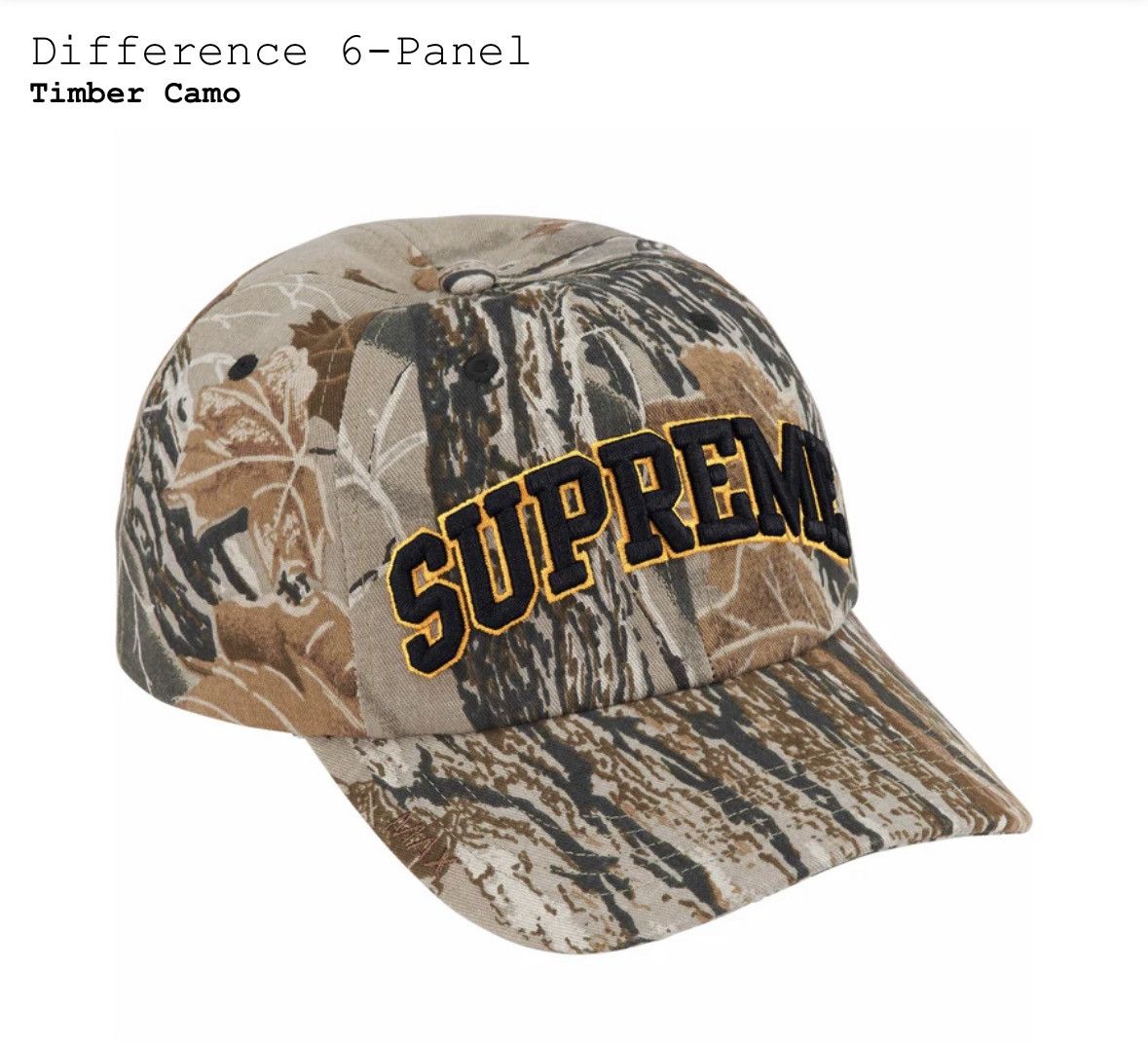 Supreme camo hat online