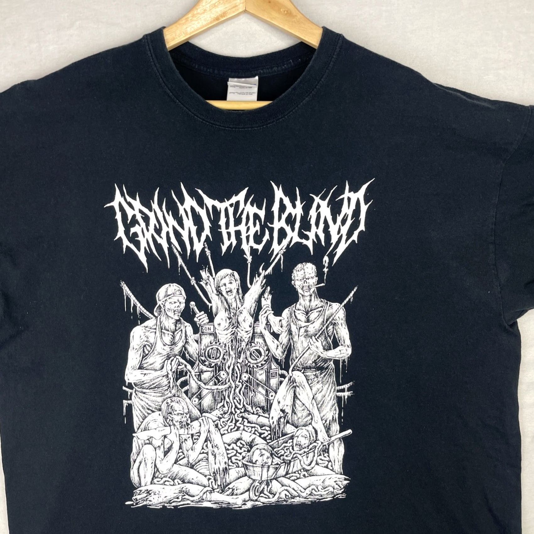 Gildan Grind The Blind 2 Shirt Mens 2XL Black VEHEMENCE PUTRID PILE MEATHOOK Concert Shirt Size US XXL / EU 58 / 5 - 3 Thumbnail