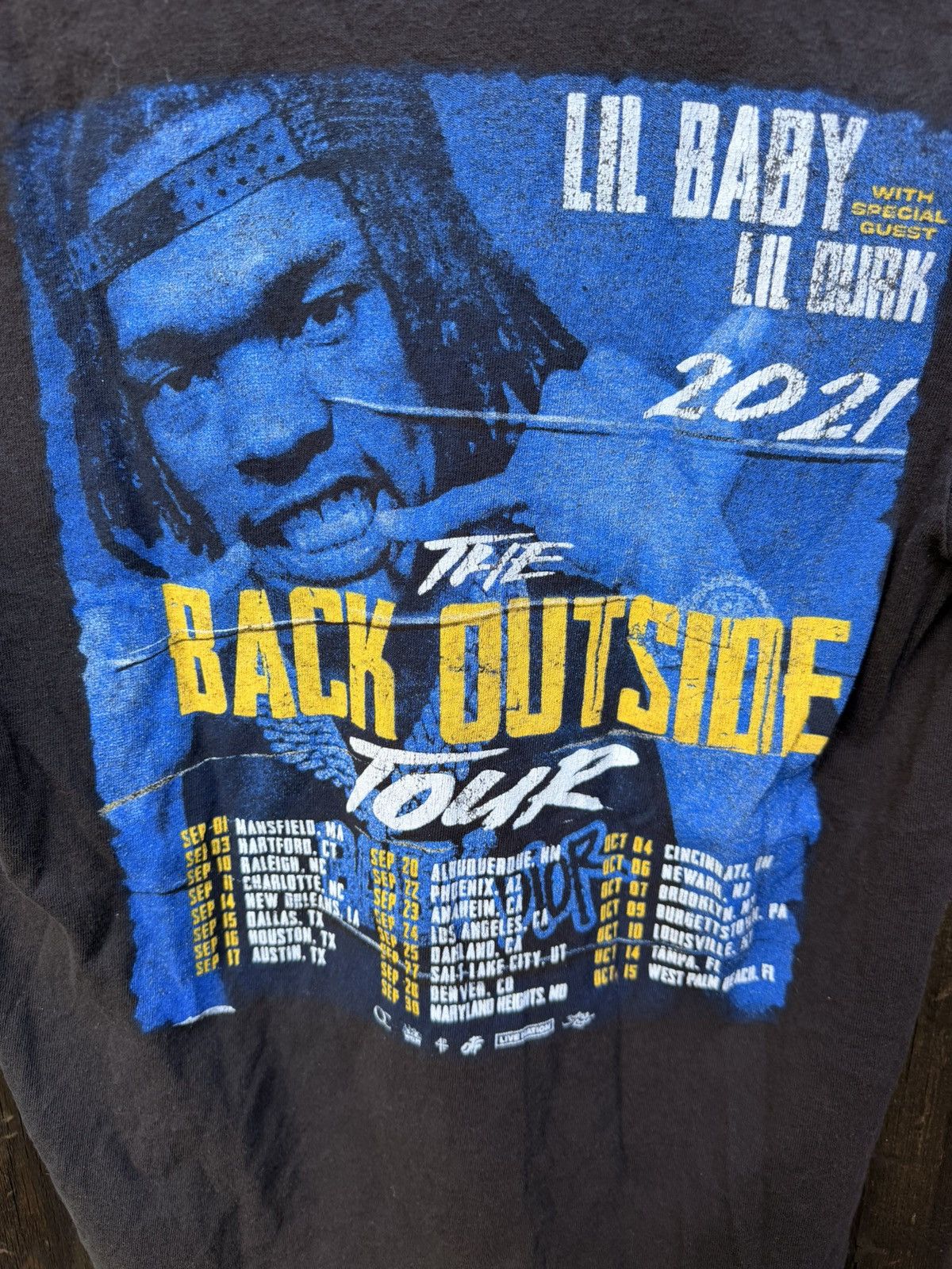 Rap Tees LIL BABY X LIL DURK THE BACK OUTSIDE TOUR 2021 tee Size S Size US S / EU 44-46 / 1 - 7 Thumbnail