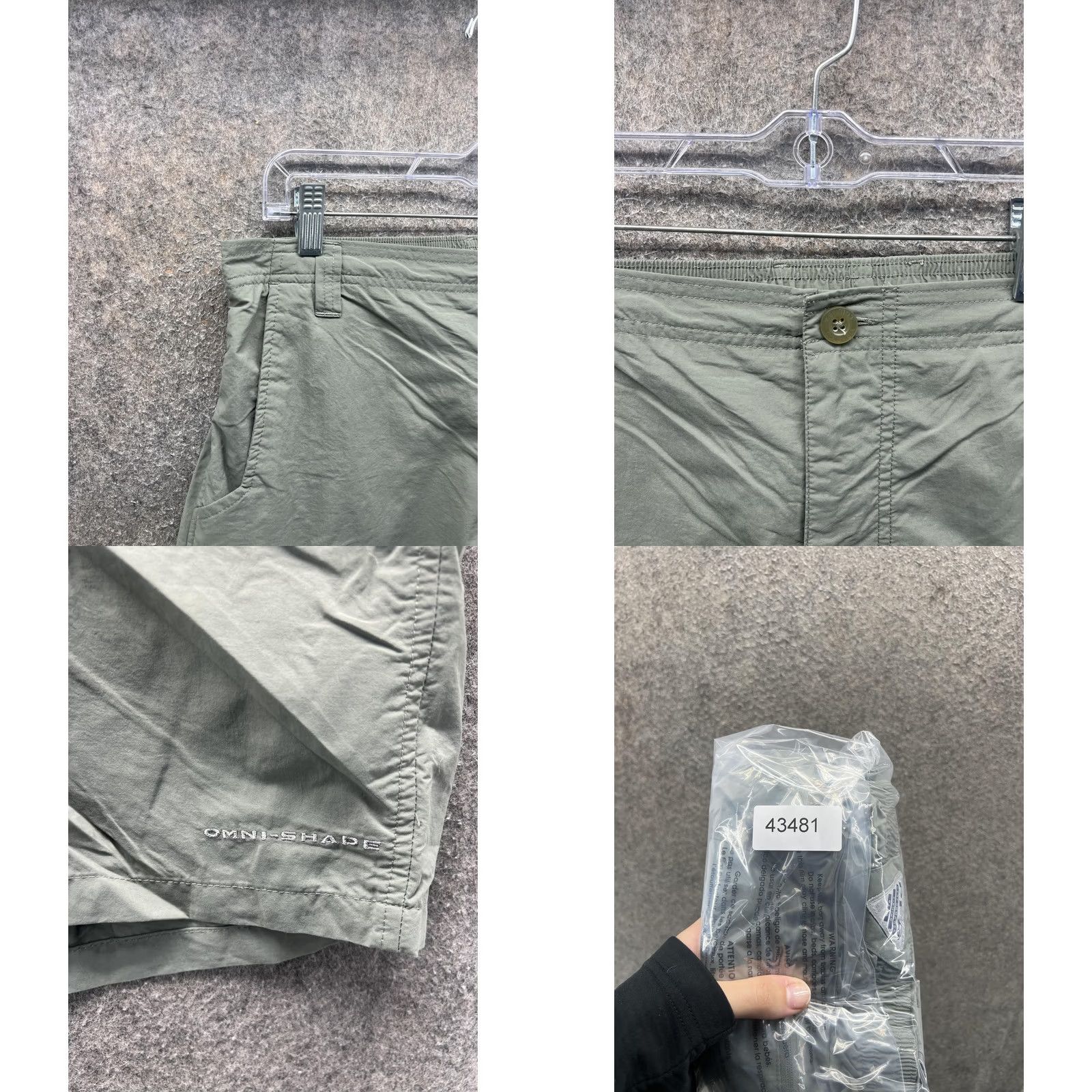 Vintage Columbia PFG Omni-Shade Shorts Mens Medium Green Nylon Cargo Fishing 8 Inseam Size US 31 - 8 Thumbnail