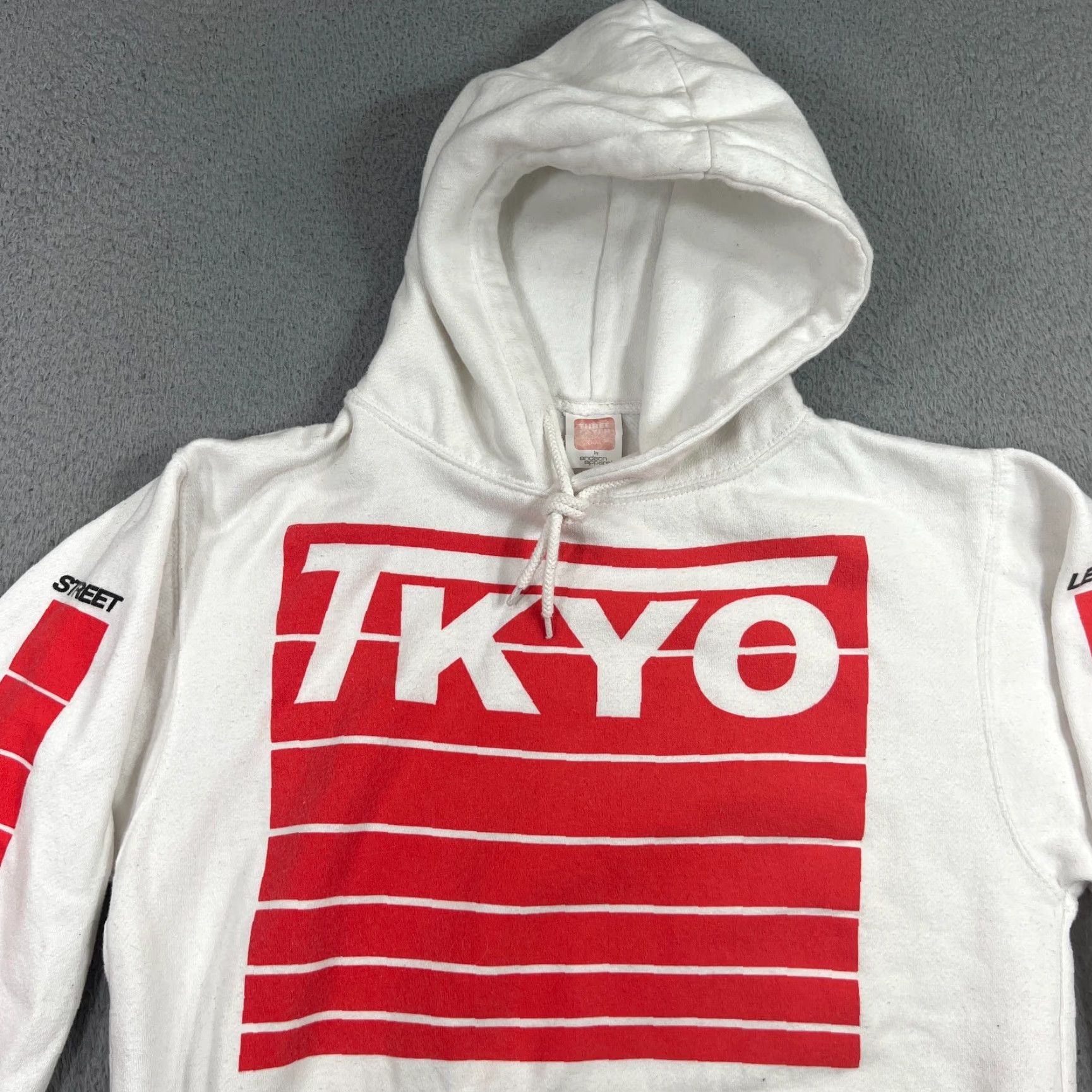 Vintage Street Legends Hoodie Mens Medium White Street Legends Tkyo Hoodie Pullover Hooded Pockets Graphic Print Size US M / EU 48-50 / 2 - 3 Thumbnail