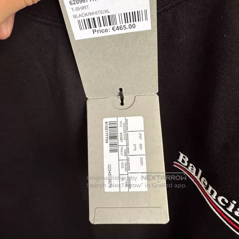 Balenciaga Balenciaga Black Short Sleeve T-Shirt, XL, Back Large Logo Size US XL / EU 56 / 4 - 5 Thumbnail