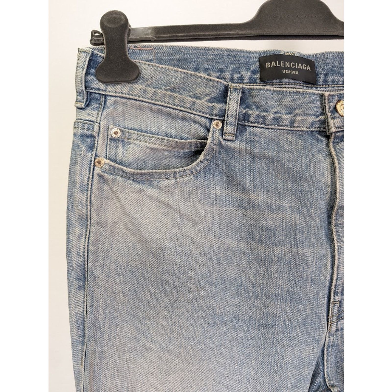 Balenciaga o1rshd1 Q:2 / Flared Denim Pants in Blue Size US 30 / EU 46 - 6 Thumbnail