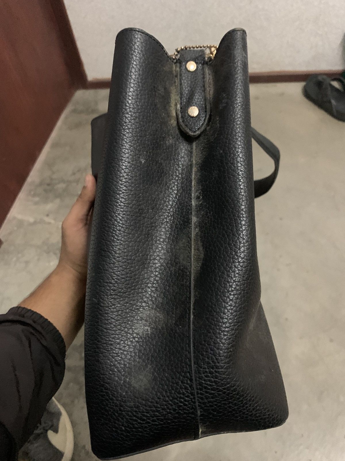 Coach Coach Town Bucket Bag pebble leather lgold/black Size ONE SIZE - 3 Thumbnail