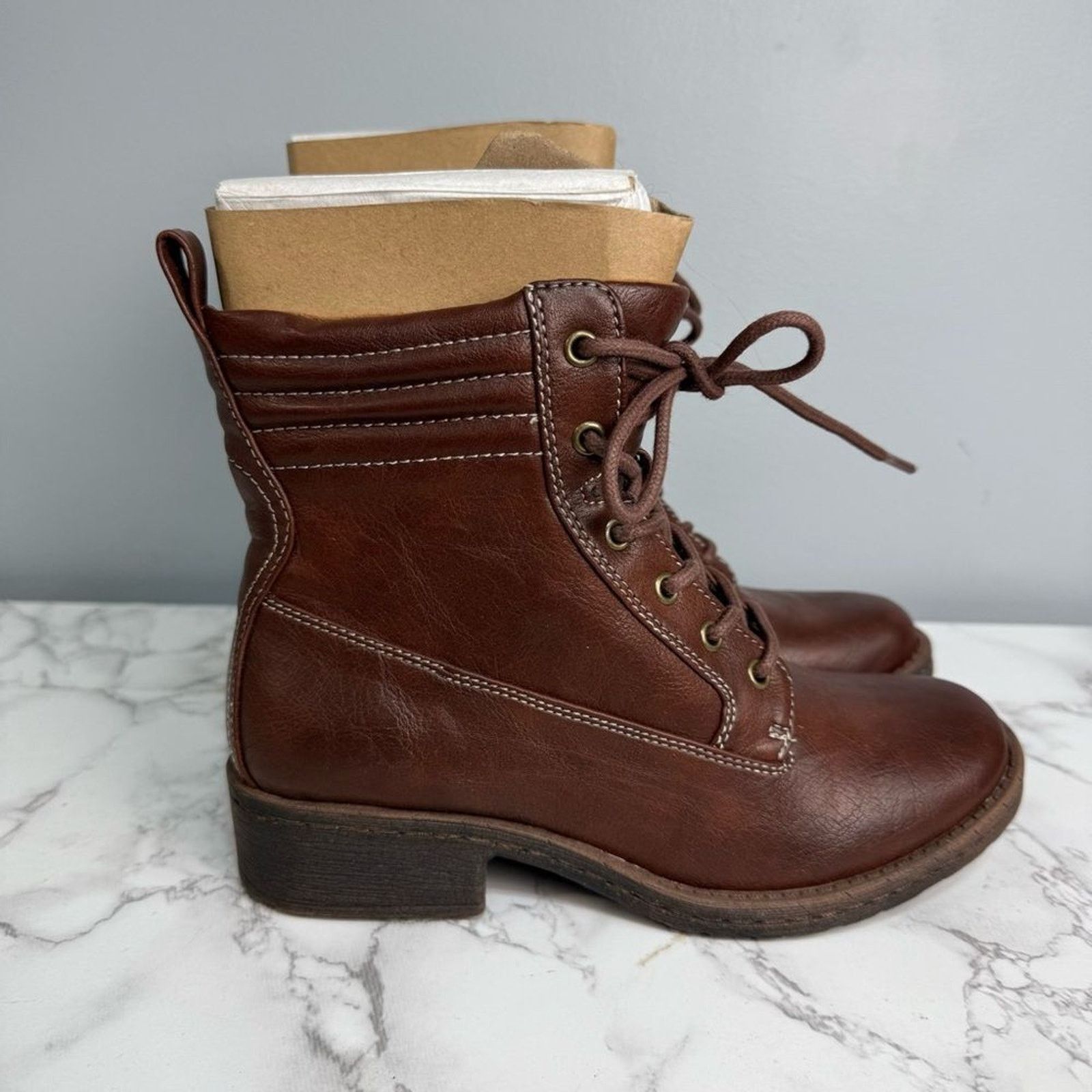 Soft Surroundings Sofft Euro Soft Women’s Combat Boots sz 6 Lace Up NEW #K495 Size US 6 / EU 39 - 4 Thumbnail