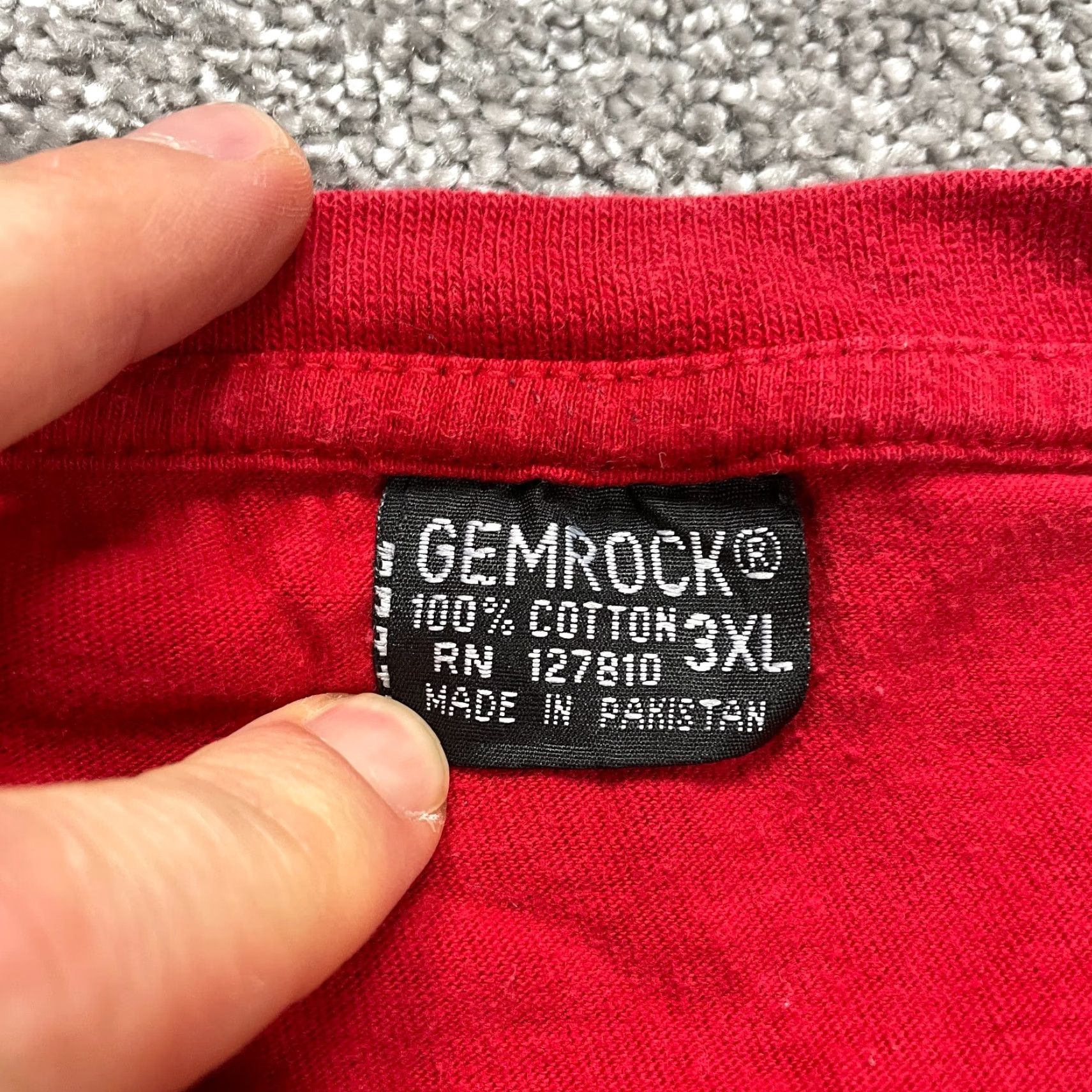 Vintage Gemrock T-Shirt Mens 3XL Red Crew Neck Short Sleeve Cotton Casual Outdoor Size US XXL / EU 58 / 5 - 5 Thumbnail