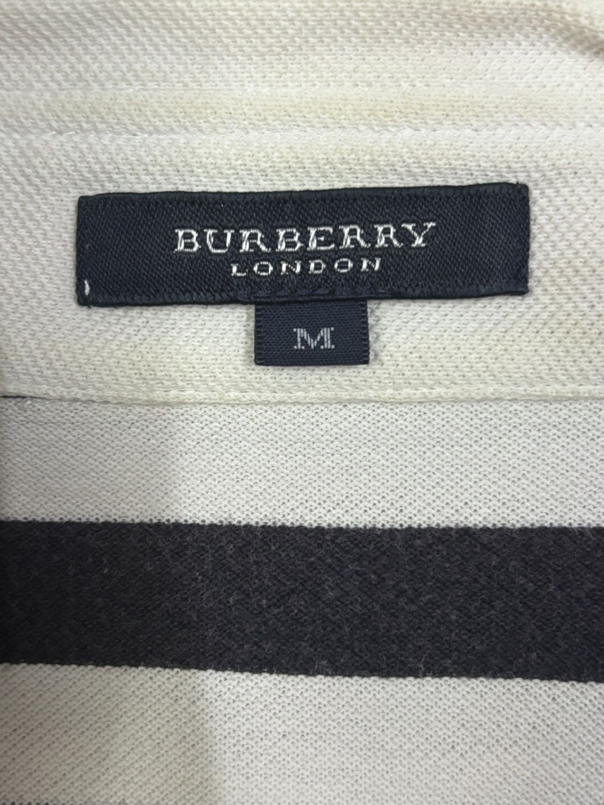 Burberry Vintage Burberry London Small Logo Striped Polo Shirt Size US M / EU 48-50 / 2 - 17 Thumbnail