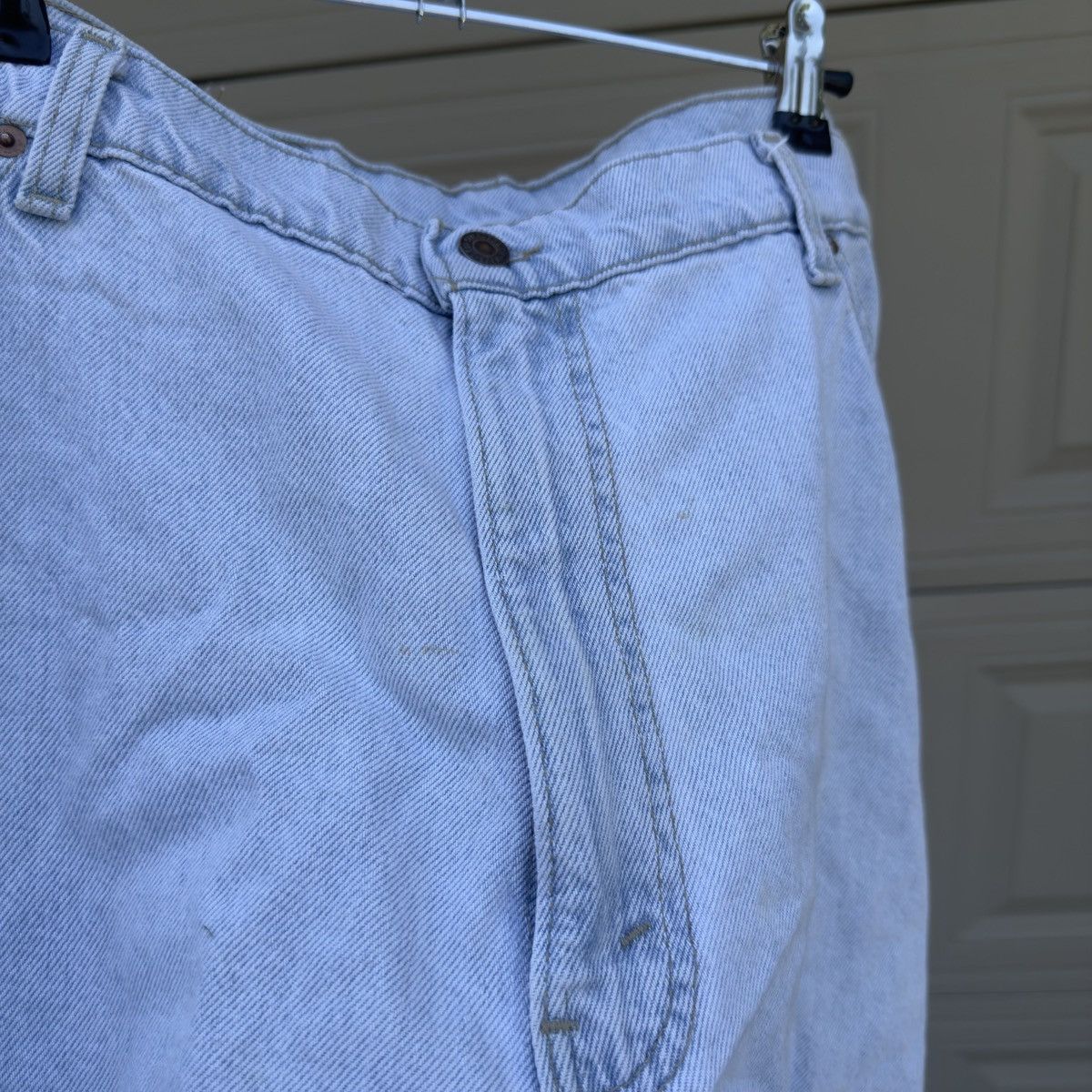 Levi's 90s Levi's 550 Light Wash Denim Shorts Skater ERD Chrome Size US 42 / EU 58 - 9 Thumbnail