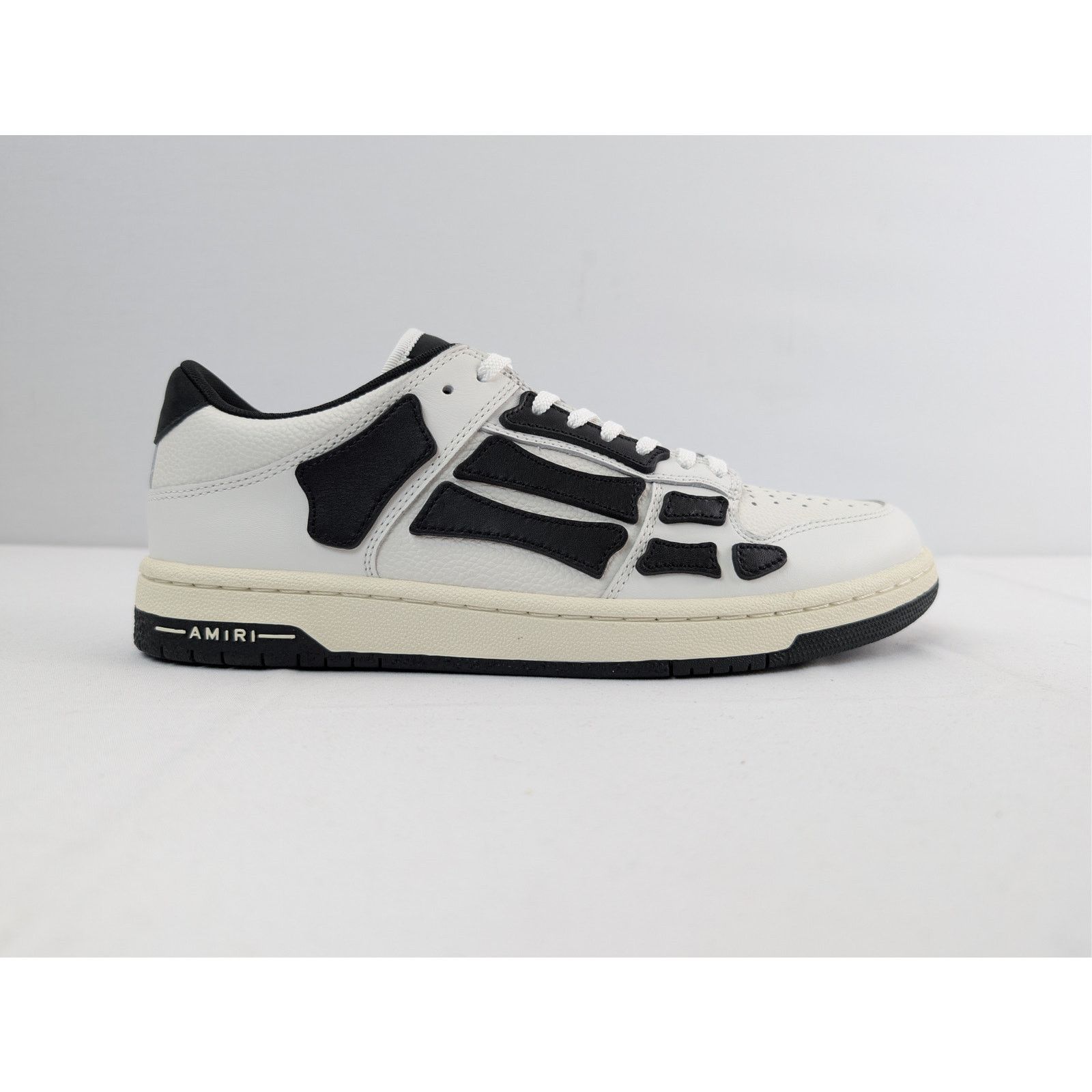 Amiri o1rshd1 Skelton Low-Top Sneakers in White/Black Size US 12 / EU 45 - 4 Thumbnail