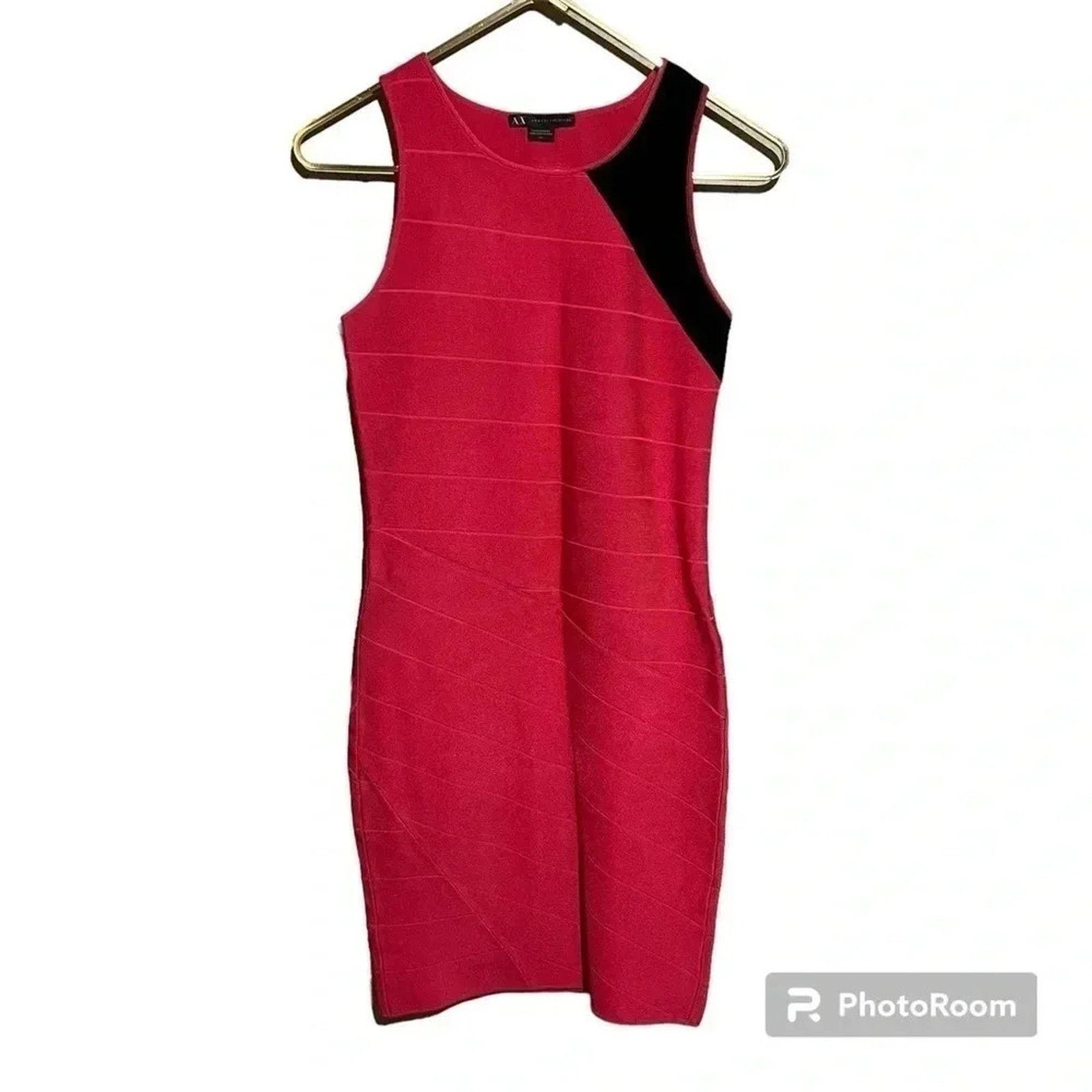 Armani Exchange Armani Exchange Fitted Hot Pink Dress Bodycon Knit Bandage Size S / US 4 / IT 40 - 1 Thumbnail