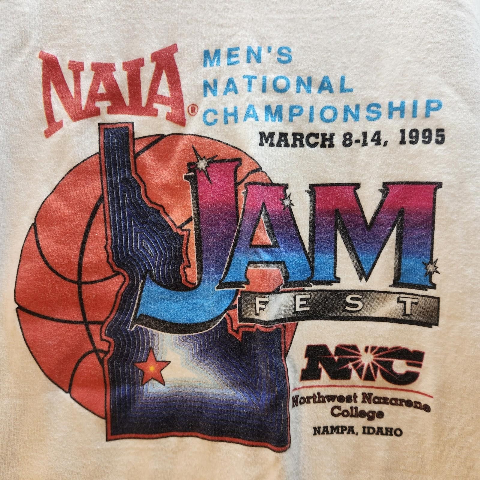 Designer Vintage 1995 NAIA Championship Tshirt Single Stitch Size 2XL Size US XXL / EU 58 / 5 - 4 Thumbnail