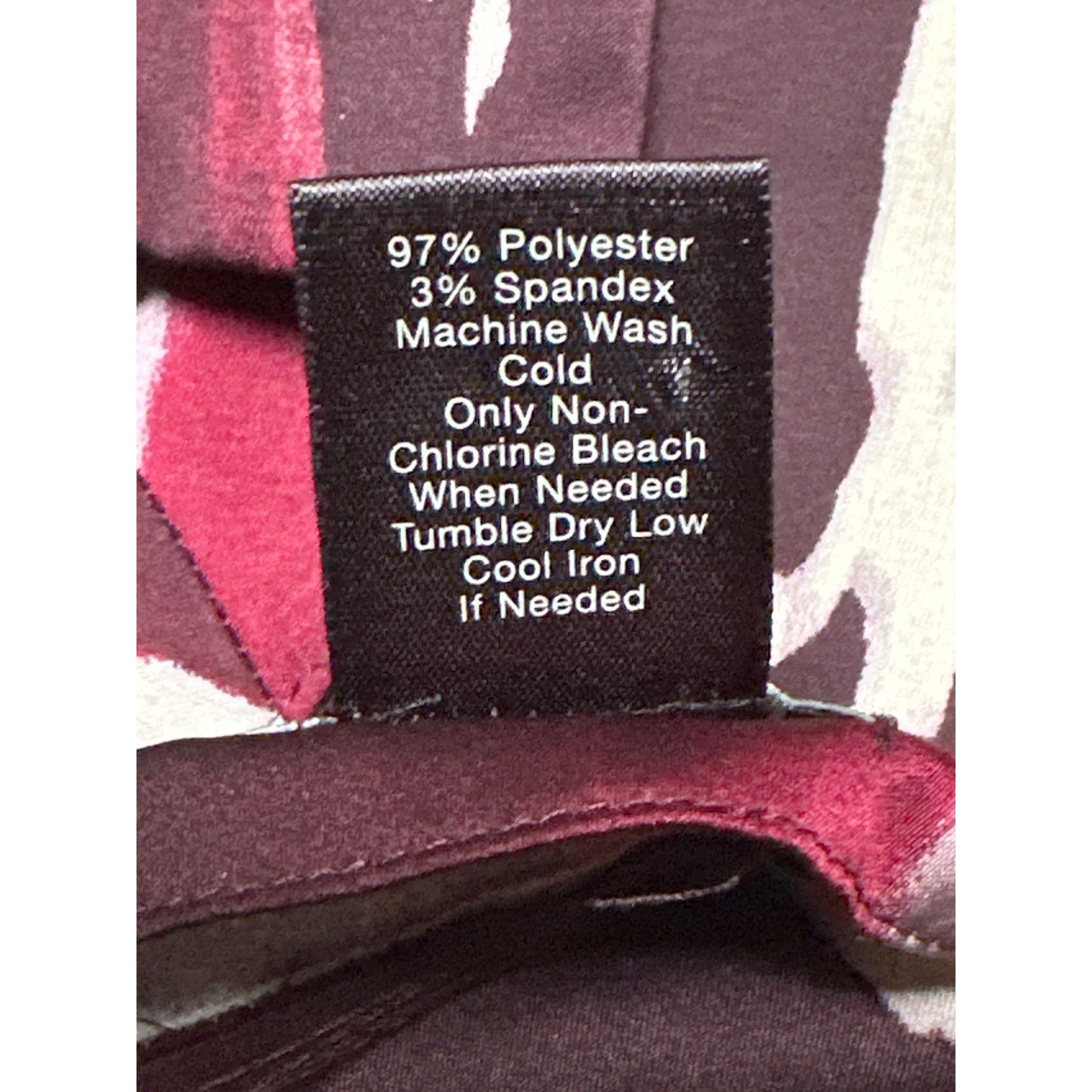 Ann Taylor Ann Taylor Petite 4P Maroon Cream Abstract Cap Sleeve Blouse Size S / US 4 / IT 40 - 10 Thumbnail