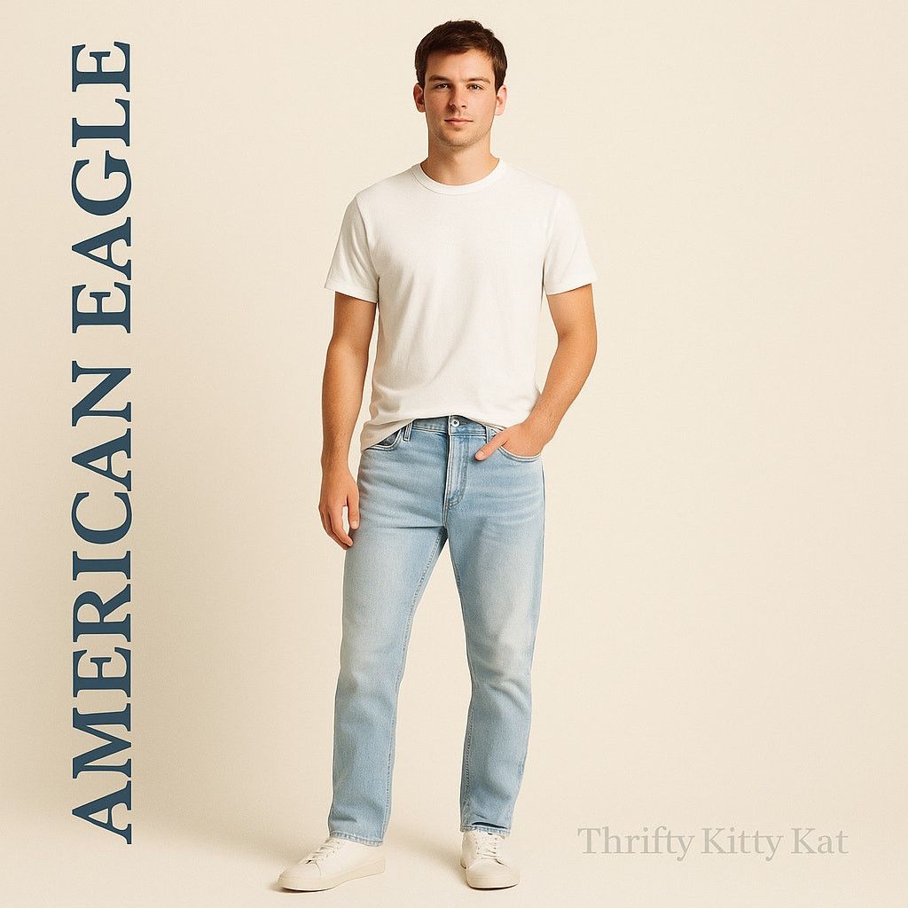 American Eagle Outfitters American Eagle Relaxed Straight Core Flex Denim Jeans 28x29 Size US 28 / EU 44 - 1 Thumbnail
