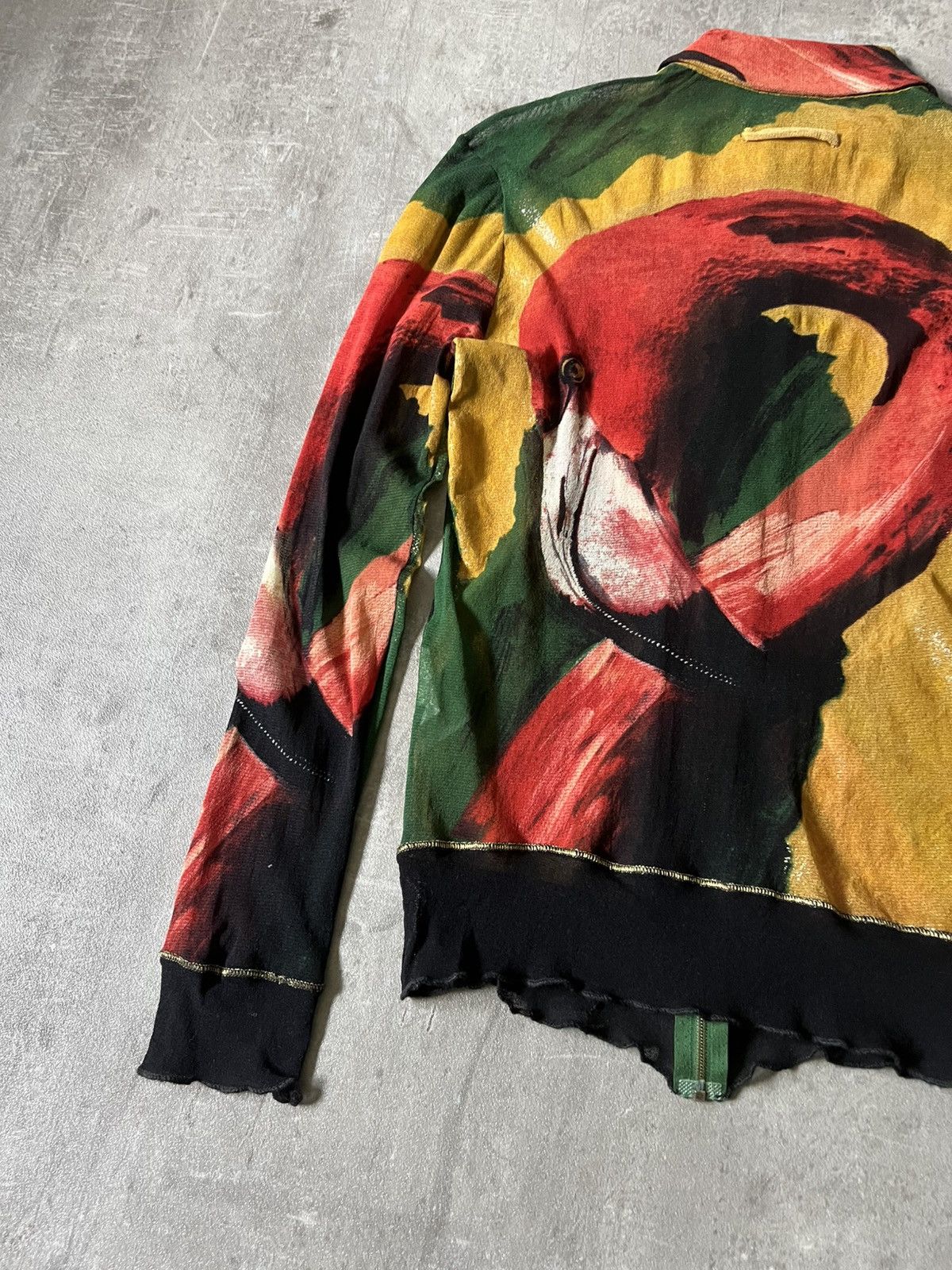 Jean Paul Gaultier Vintage Jean Paul Gaultier S/S 96 Flamingo zip mesh jacket Size US S / EU 44-46 / 1 - 10 Thumbnail