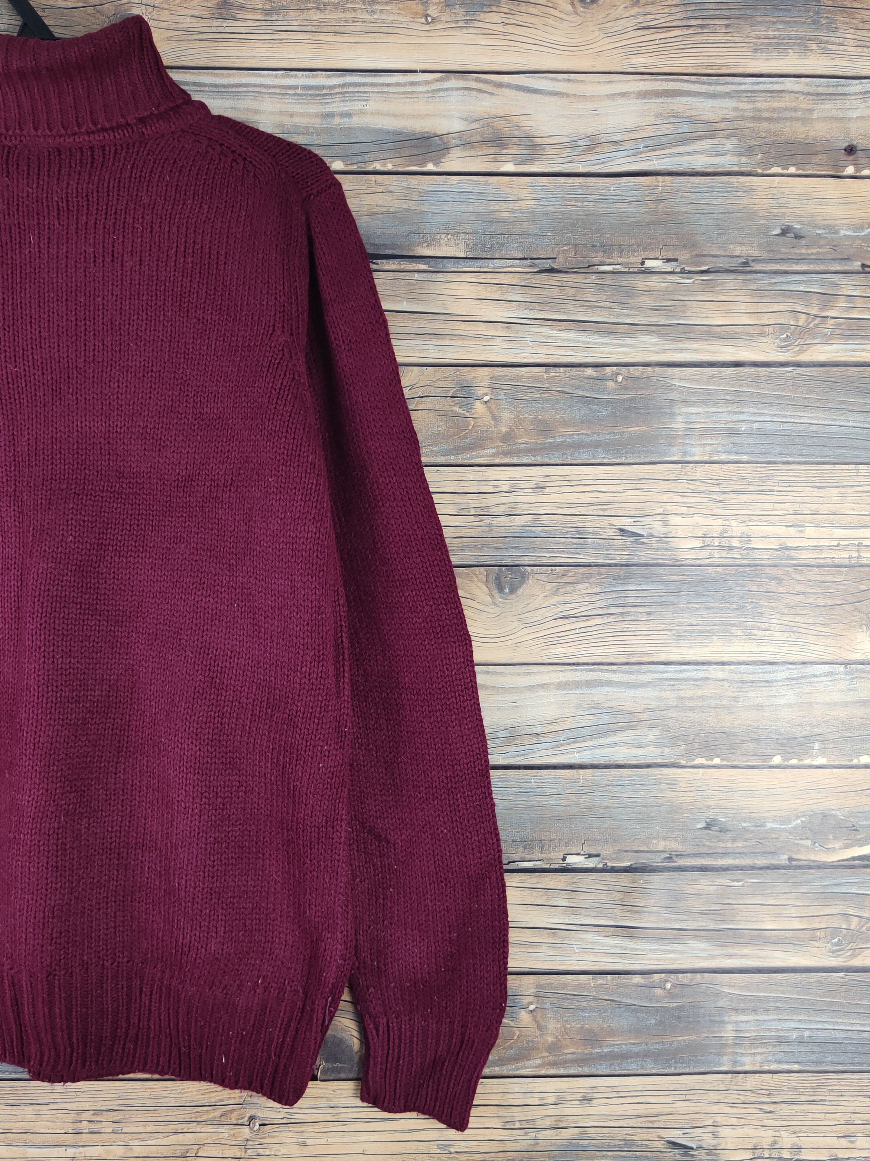Homespun Knitwear × Japanese Brand × Vintage Uniqlo Maroon Knitwear Sweatshirts #W1249 Size US L / EU 52-54 / 3 - 9 Thumbnail