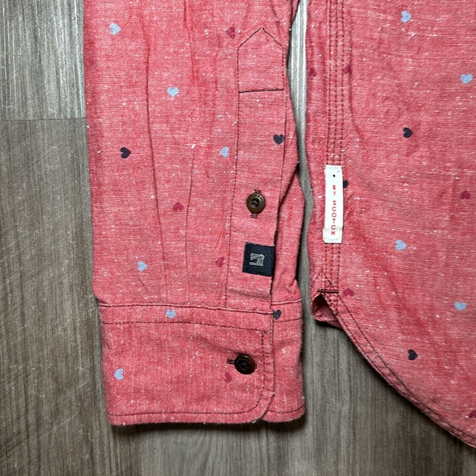 Scotch & Soda Scotch & Soda Regular Hearts Long Sleeve Button Down - Large Size US L / EU 52-54 / 3 - 4 Thumbnail