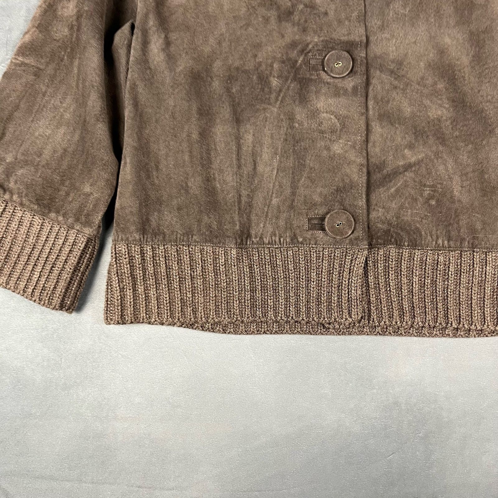 Juicy Couture Juicy Couture Chunky Knit Leather Sweater Jacket Y2K N-04 Size M / US 6-8 / IT 42-44 - 2 Thumbnail