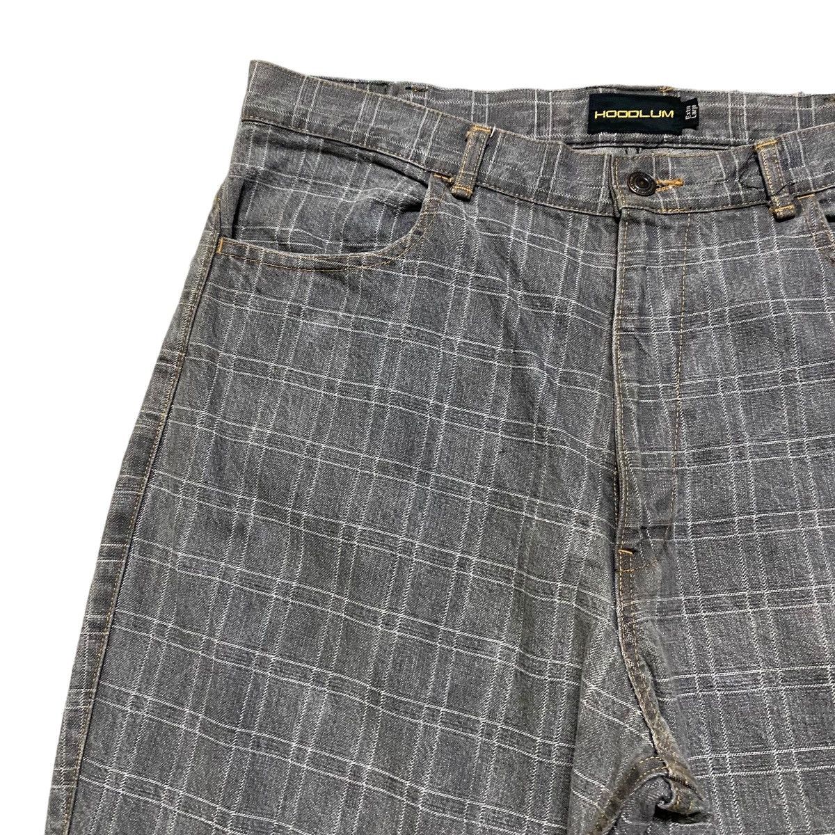 Vintage Vintage School Of Hard Knocks X Hoodlum Denim Baggy Jeans Size US 34 / EU 50 - 5 Thumbnail