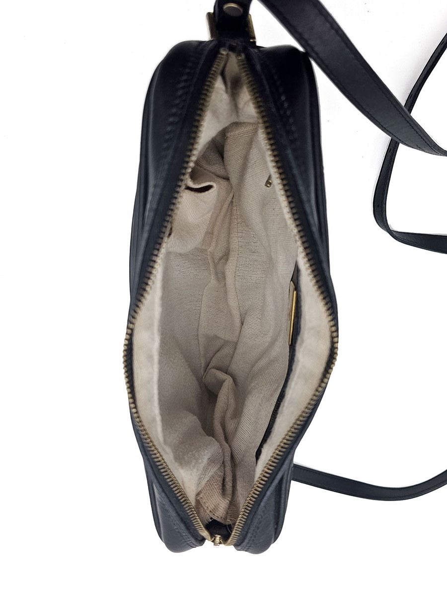 Maison Mollerus Maison Mollerus Vinerus Black Coated Canvas Crossbody Bag