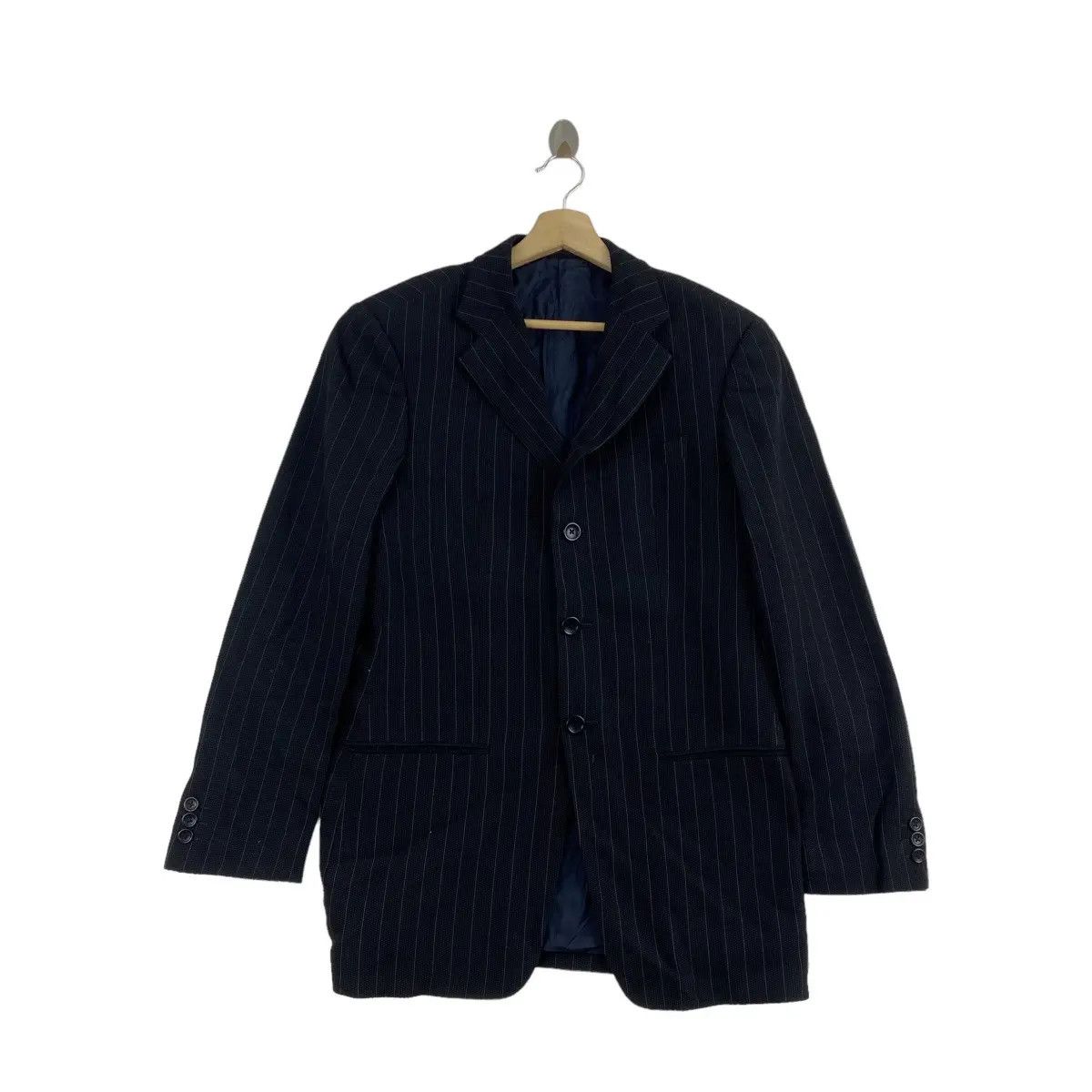 Giorgio Armani Vtg GIORGIO ARMANI COLLEZIONI Striped Blazer 2 Button Sport Size 38R - 1 Thumbnail