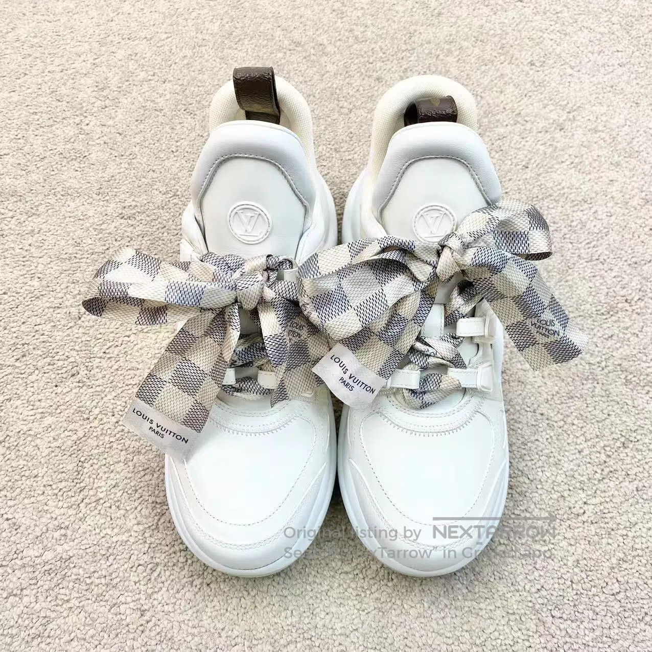 Louis Vuitton Louis Vuitton Checkerboard bow sneakers| Size US 7.5 / IT 37.5 - 3 Thumbnail