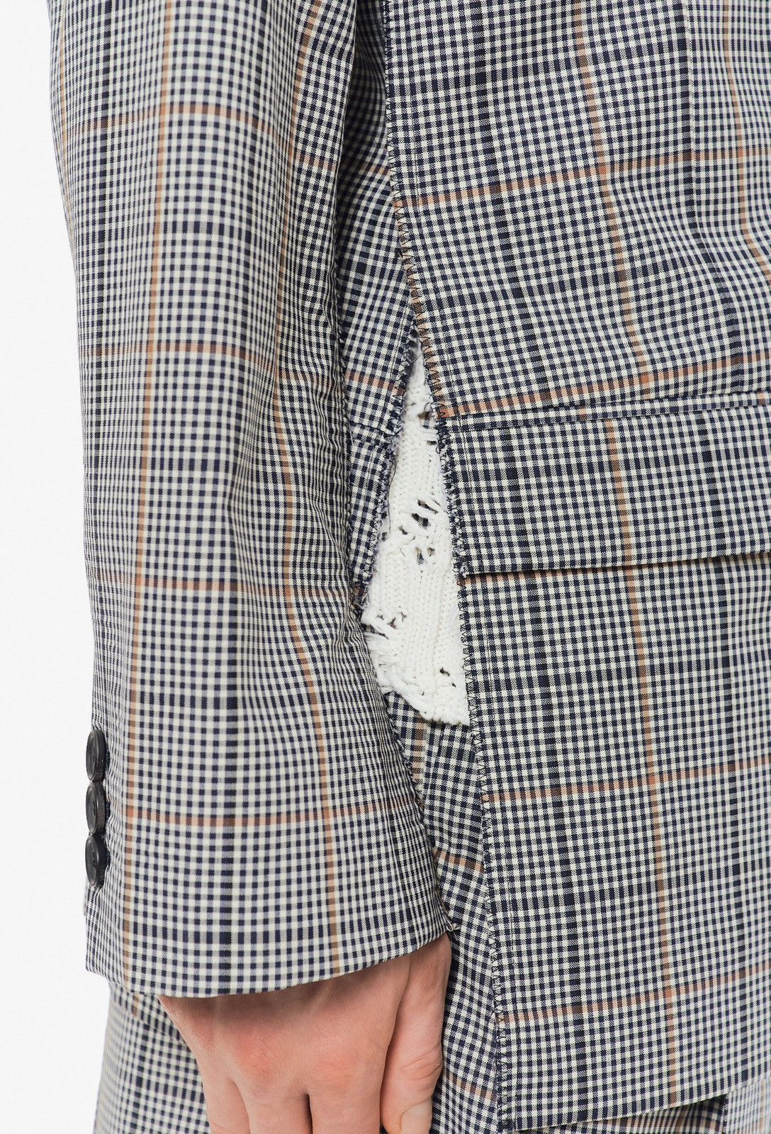 Marni Last Size Marni Grey Plaid Check Single Breast Blazer Size US L / EU 52-54 / 3 - 3 Thumbnail