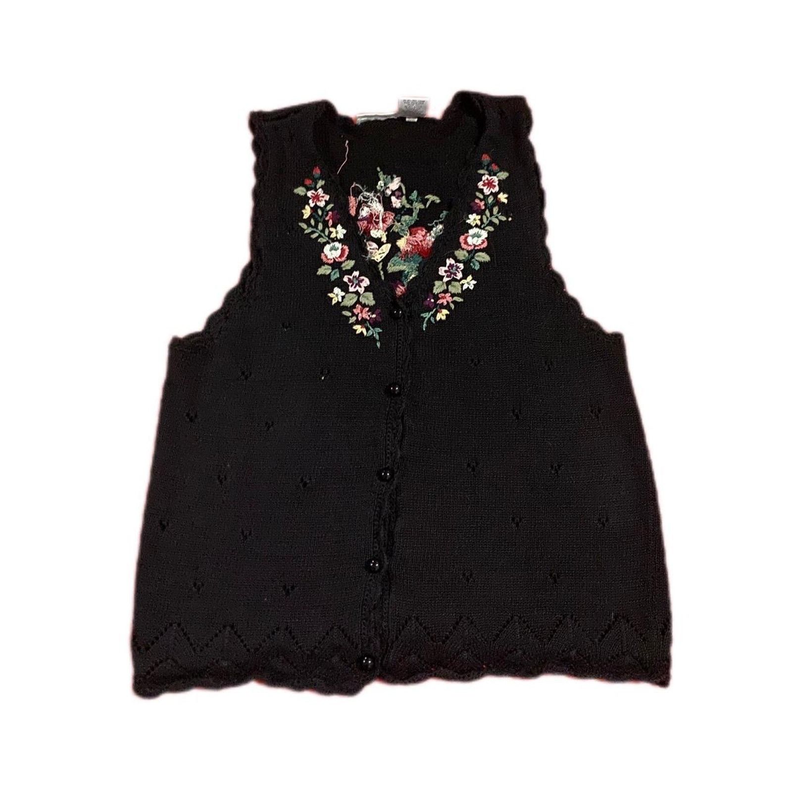 Vintage Vintage knit vest Size L / US 10 / IT 46 - 1 Thumbnail