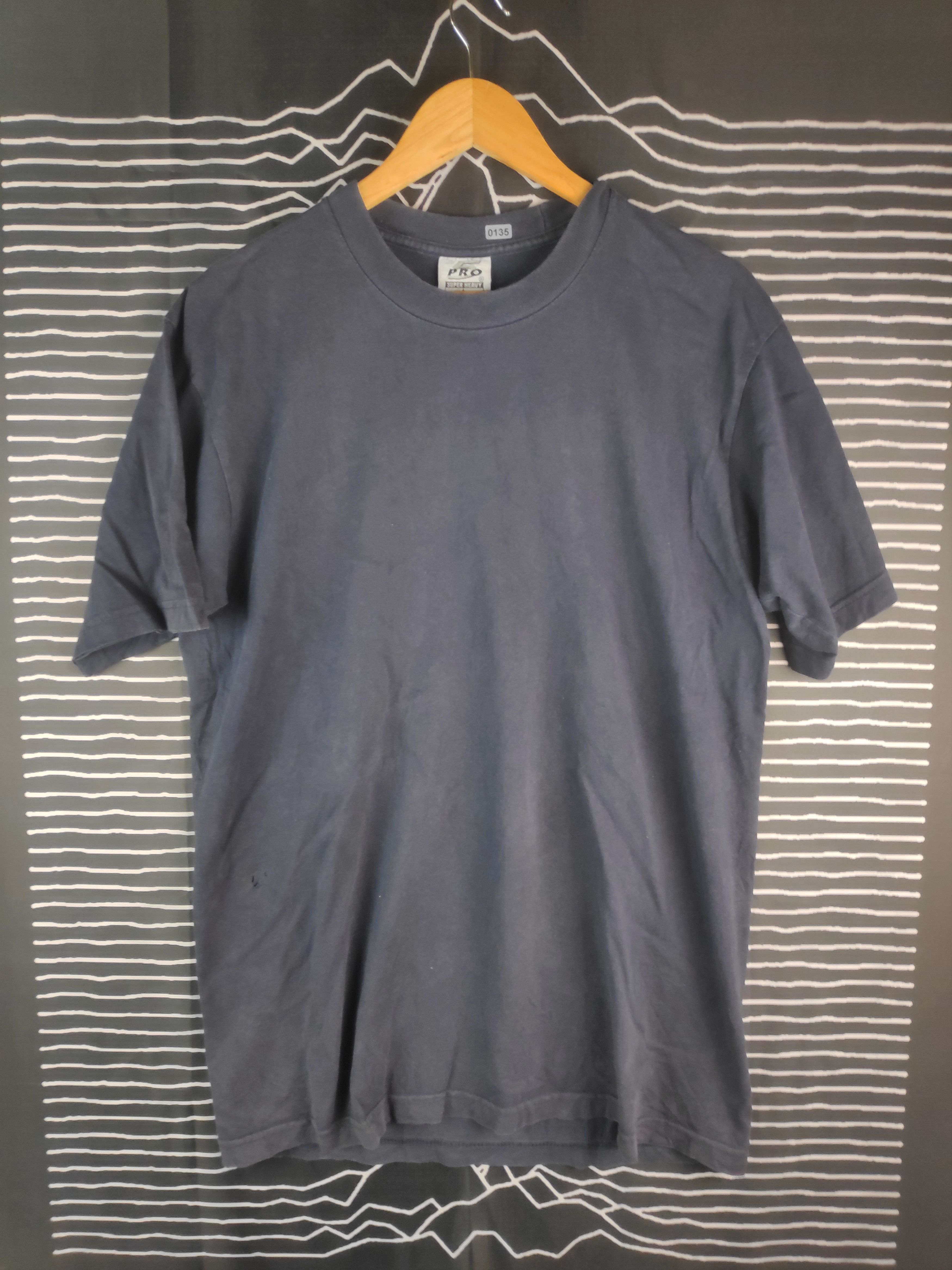 Rap Tees × Vintage Vtg Pro 5 Club Super Heavy Cotton Plain Blanks Rap Tees Size US L / EU 52-54 / 3 - 1 Thumbnail