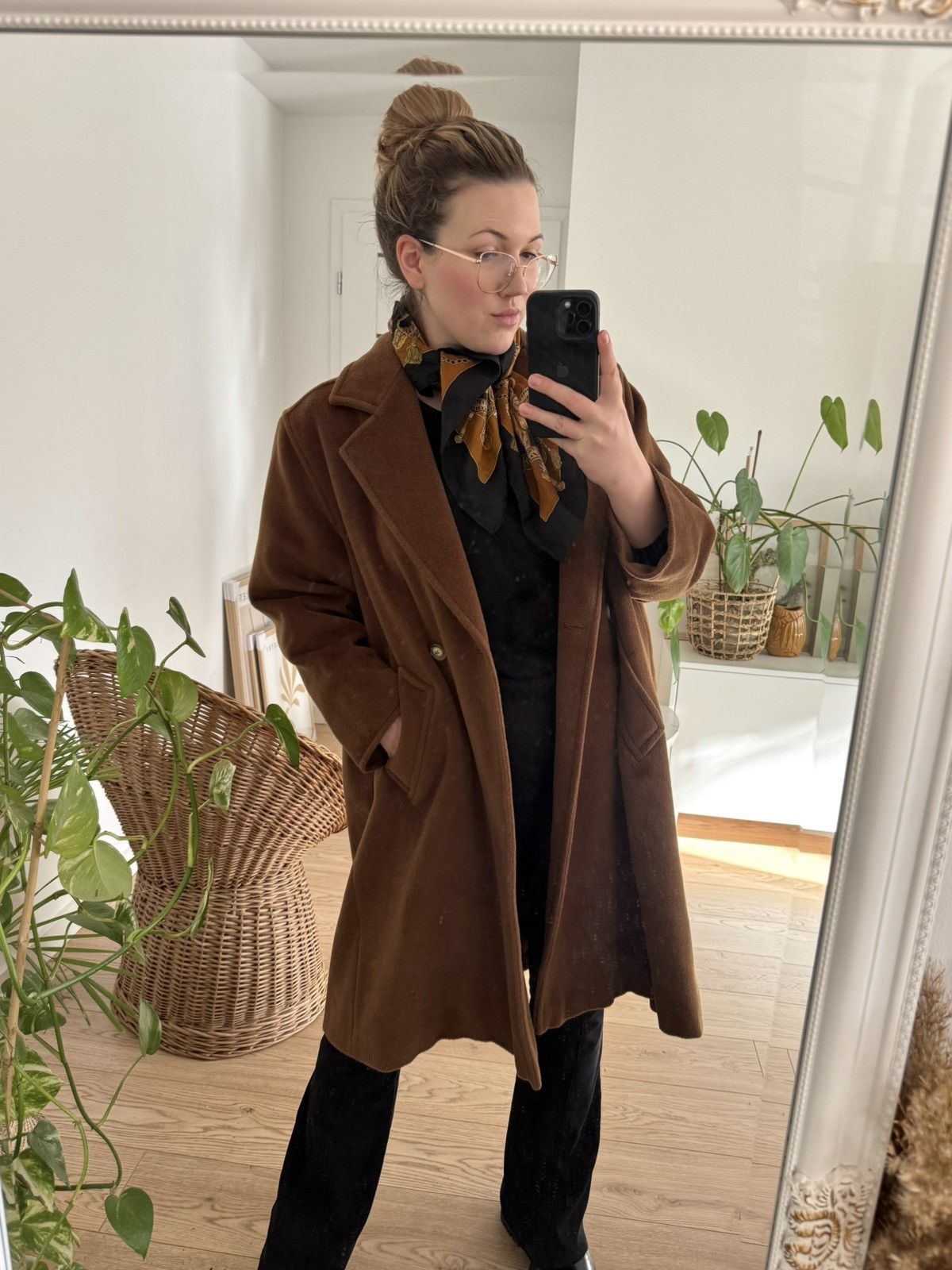 Max Mara Max Mara Brown Vintage Wool Coat Classic 40 L 8 Size L / US 10 / IT 46 - 5 Thumbnail