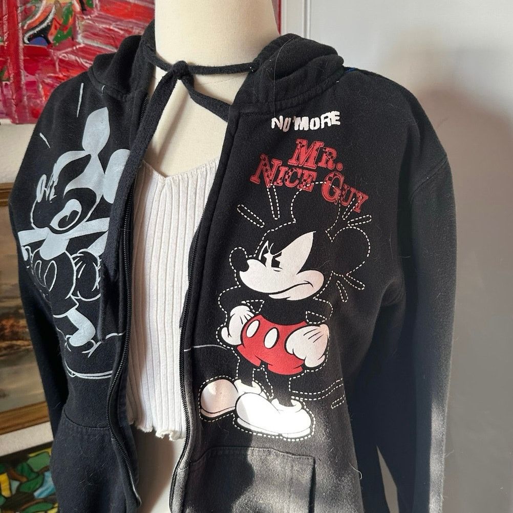 Disney disney no more mr nice guy black zip up hooded jacket Size M / US 6-8 / IT 42-44 - 2 Thumbnail
