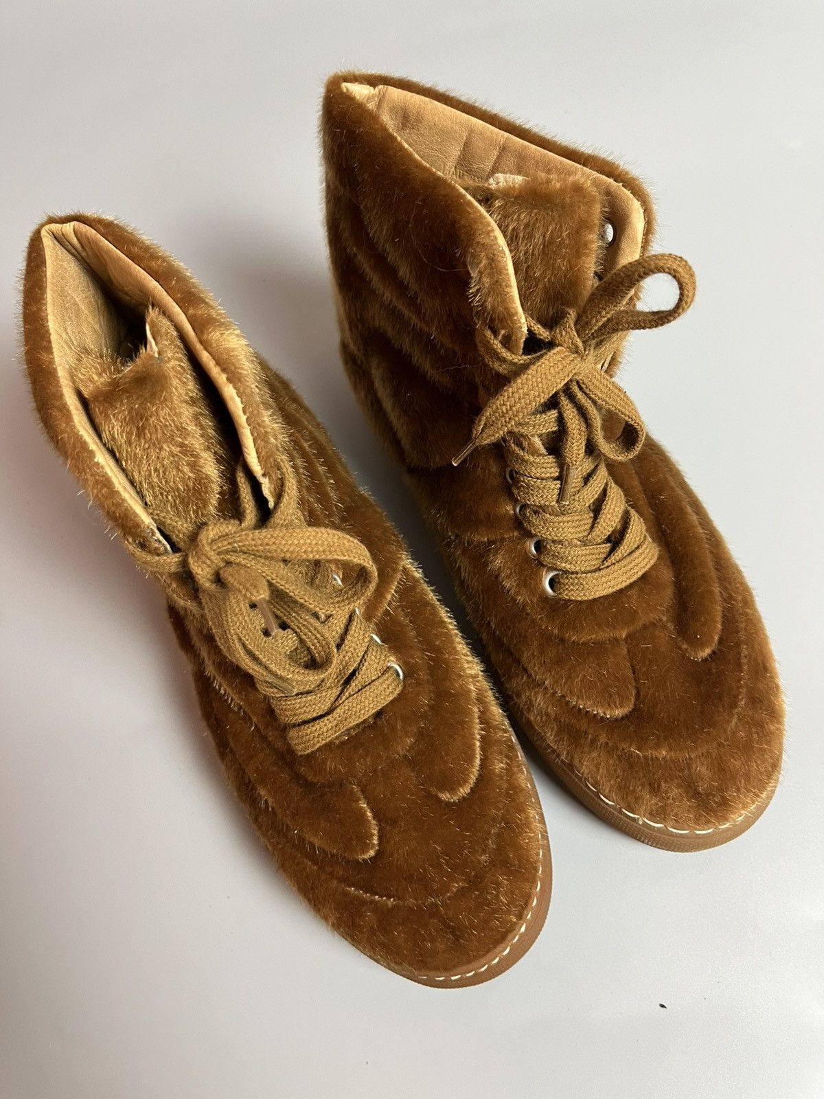 Maison Margiela MM6 Maison Margiela fuzzy high-top sneaker Size US 6 / IT 36 - 3 Thumbnail
