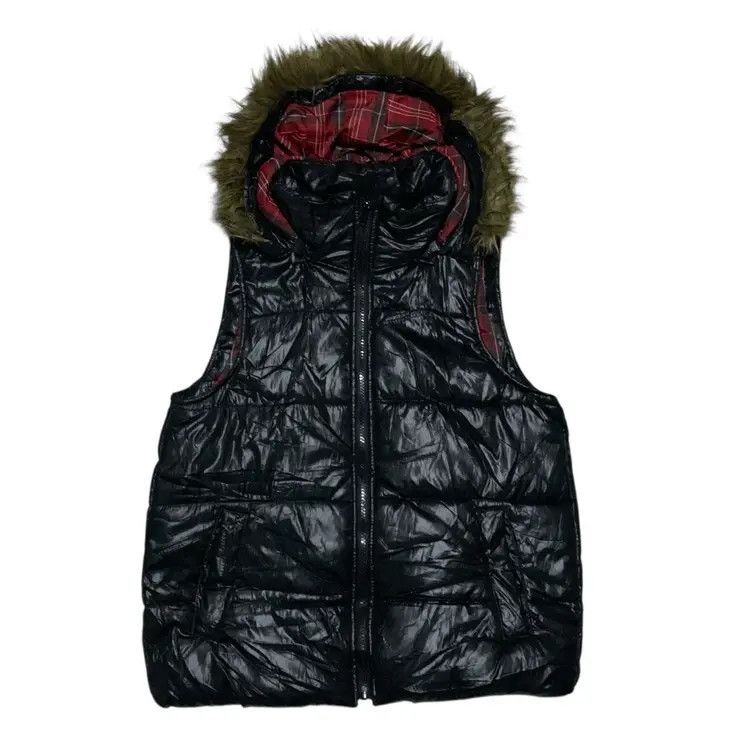 Le Grande Bleu (L.G.B.) Vintage J-Honey Puffer Fur Vest Ifsixwasnine Lgb Style Size US L / EU 52-54 / 3 - 1 Thumbnail