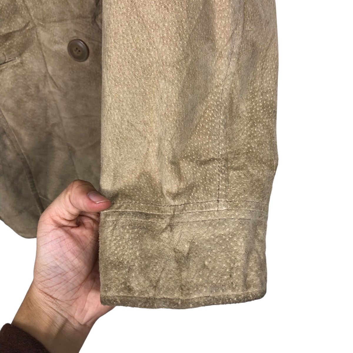 Japanese Brand 📌Vintage Chore Leather Jacket Michel Klein Double Collar Size US M / EU 48-50 / 2 - 16 Thumbnail