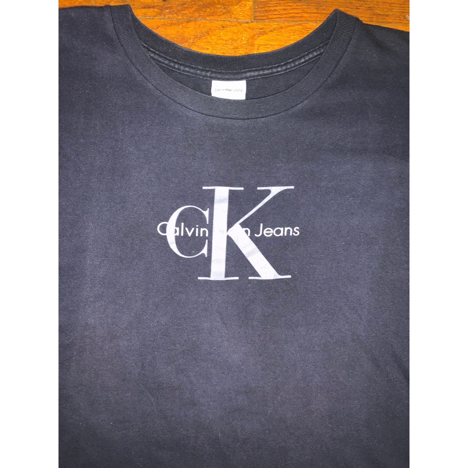 Calvin Klein Vintage 90s Calvin Klein Jeans Spell Out Tee Black XL Mexico Size US XL / EU 56 / 4 - 1 Thumbnail