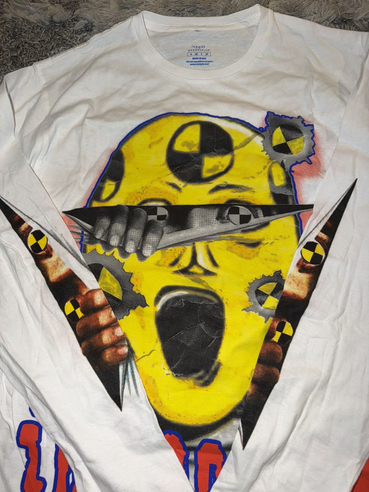 A$AP Rocky A$AP ROCKY CRASH DUMMY INJURED GENERATION TOUR IN MEDIUM Size US M / EU 48-50 / 2 - 3 Thumbnail