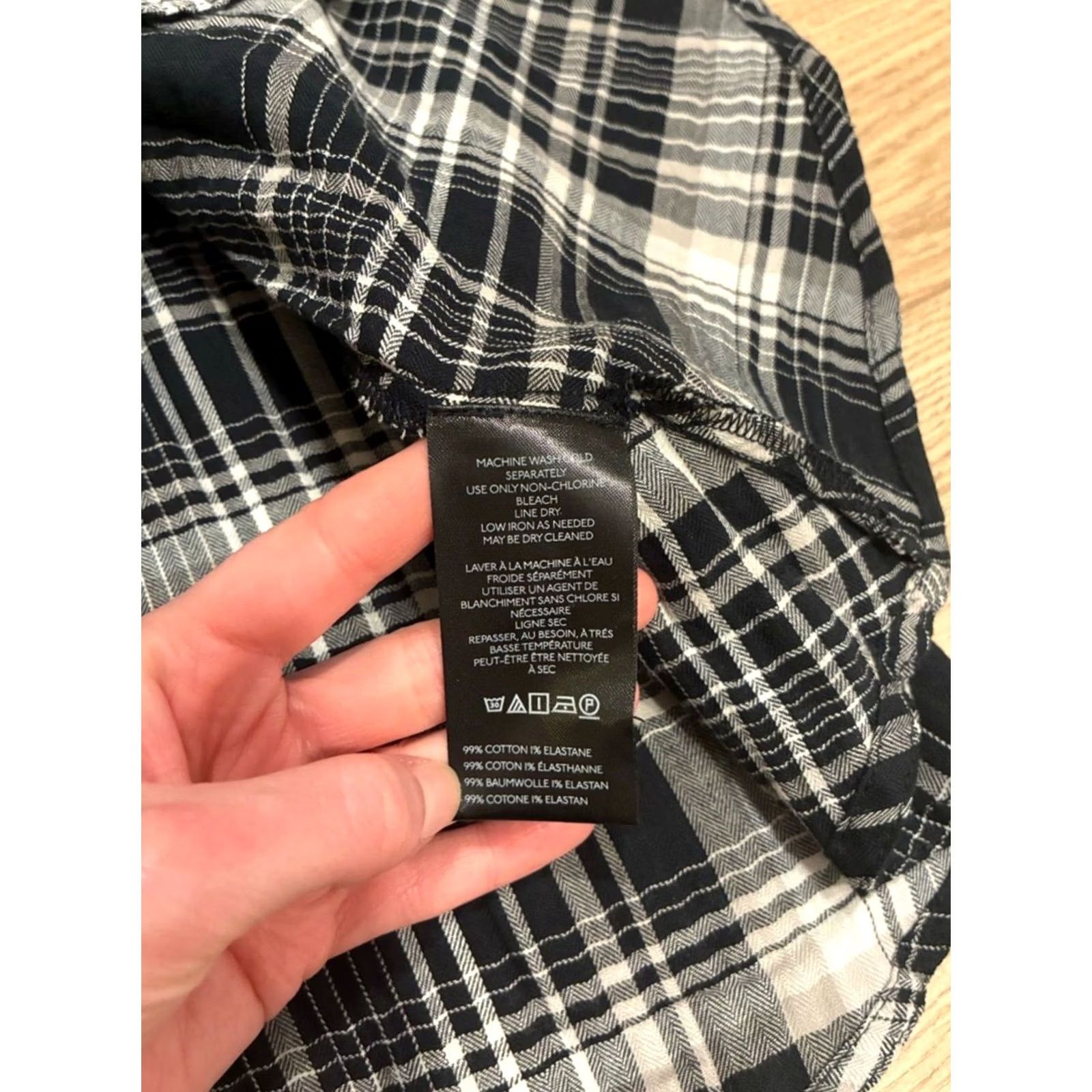 Vintage VINTAGE Pilcro x Anthropologie Blouse Long Sleeve Ruffled Plaid Black M Womens Blouse Womens M Black Size M / US 6-8 / IT 42-44 - 6 Thumbnail