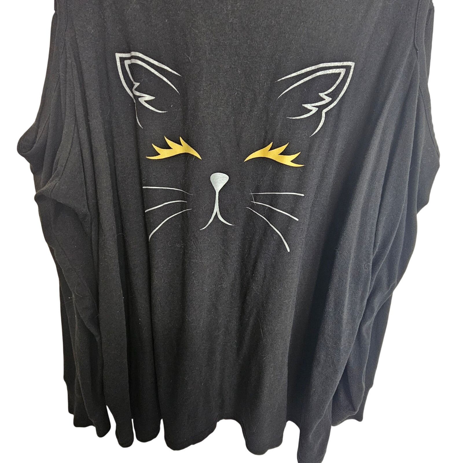Torrid Torrid Womens Cat Print Top Plus Size 3X Classic Fit Stretch Size 3XL / US 20-22 - 3 Thumbnail